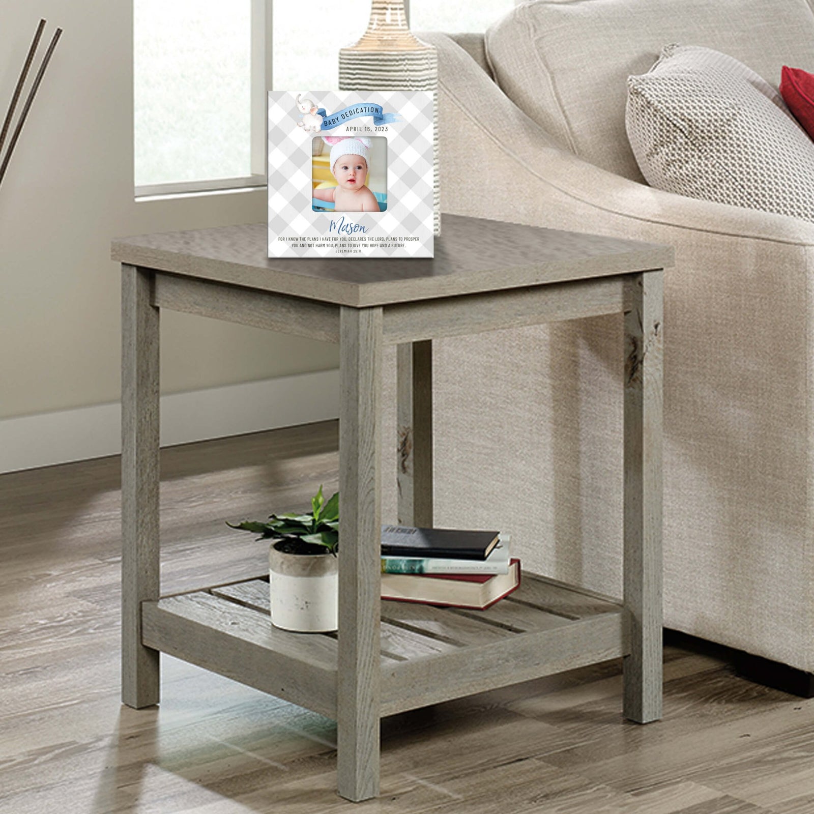 Personalized Baby Dedication Photo Frame – Jeremiah 29:11 - LifeSong Milestones