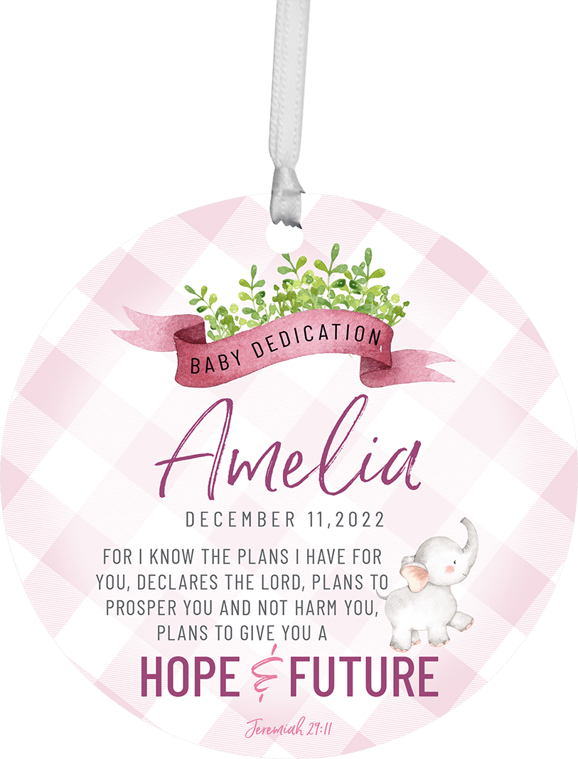 Unique baptism ornament gifts for Godchild
