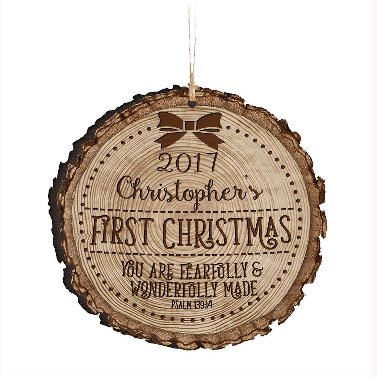 Personalized Baby&#39;s First Christmas Ornaments - Wonderfully Made - LifeSong Milestones