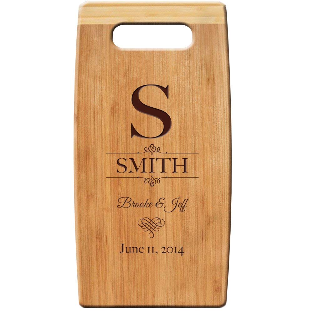 Personalized Bamboo Cutting Board Engraved for Wedding Gift - LifeSong Milestones