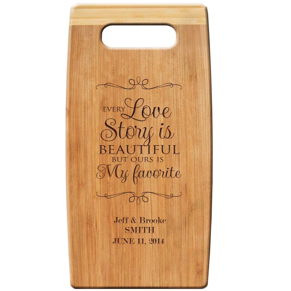 Personalized Bamboo Cutting Board Every Love Story - LifeSong Milestones