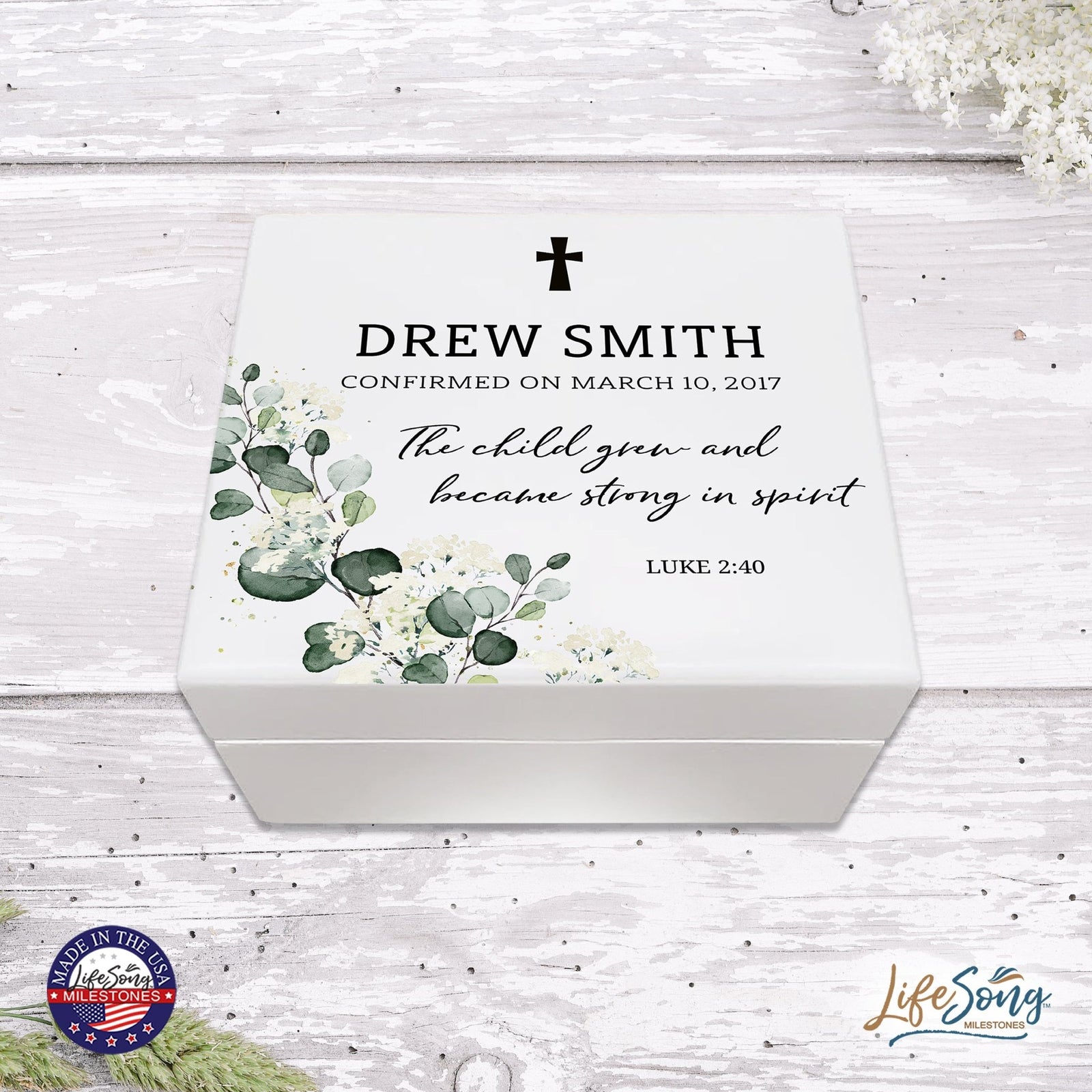 Lifesong Milestones Personalized First Holy Communion Keepsake Jewelry Box Gift for Boys