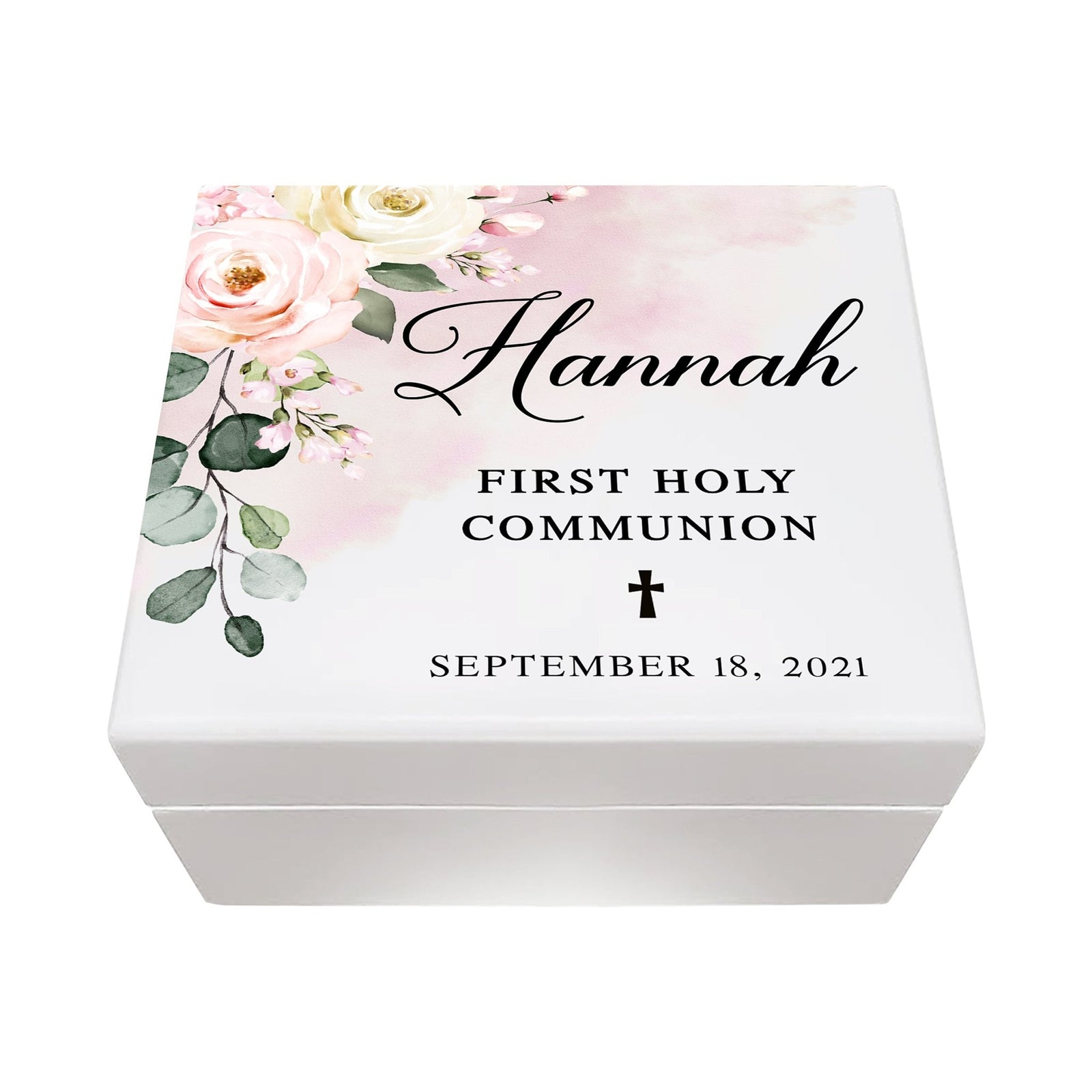 Lifesong Milestones Personalized First Holy Communion Keepsake Jewelry Box Gift for Girls
