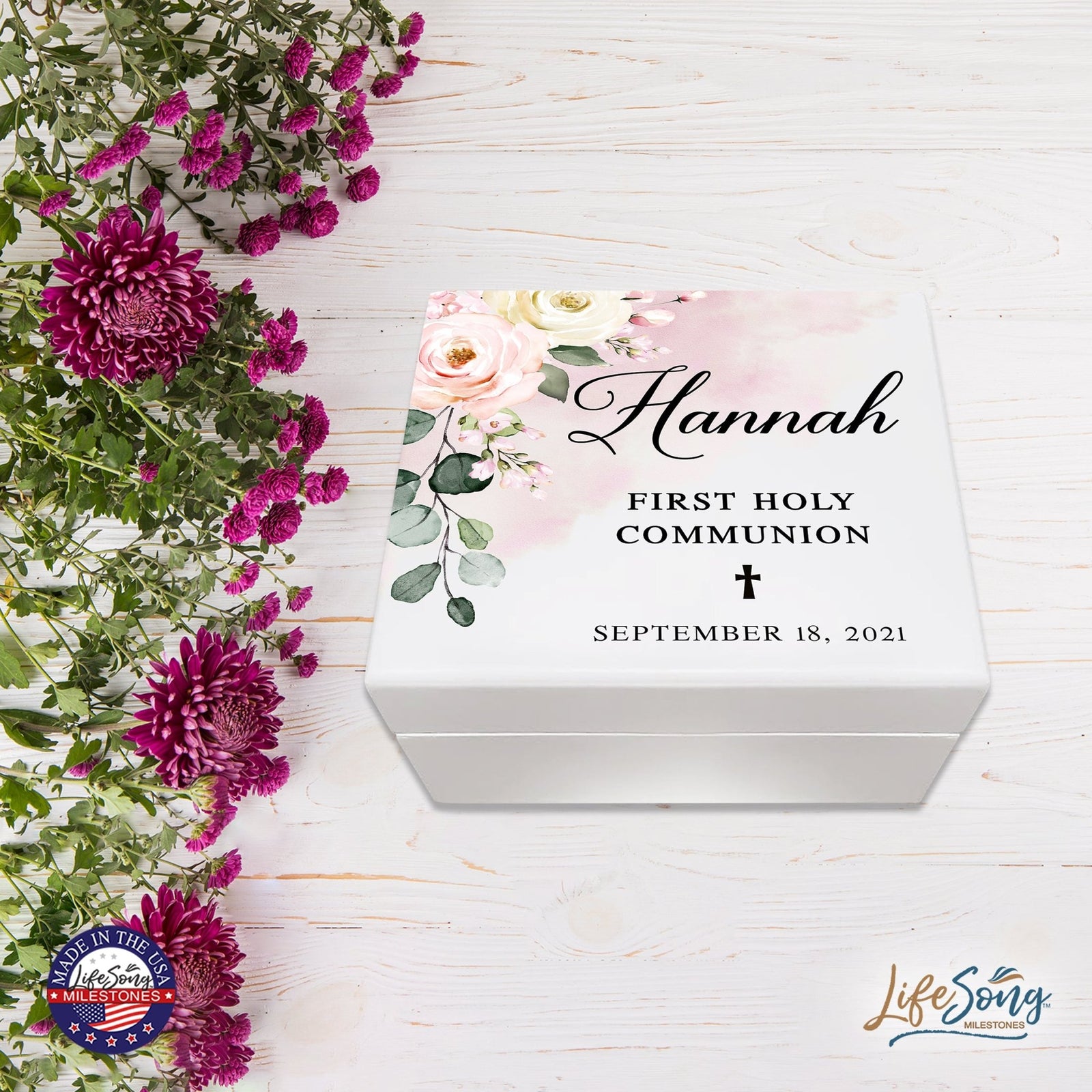 Lifesong Milestones Jewelry Keepsake Box with inset mirror for Girls