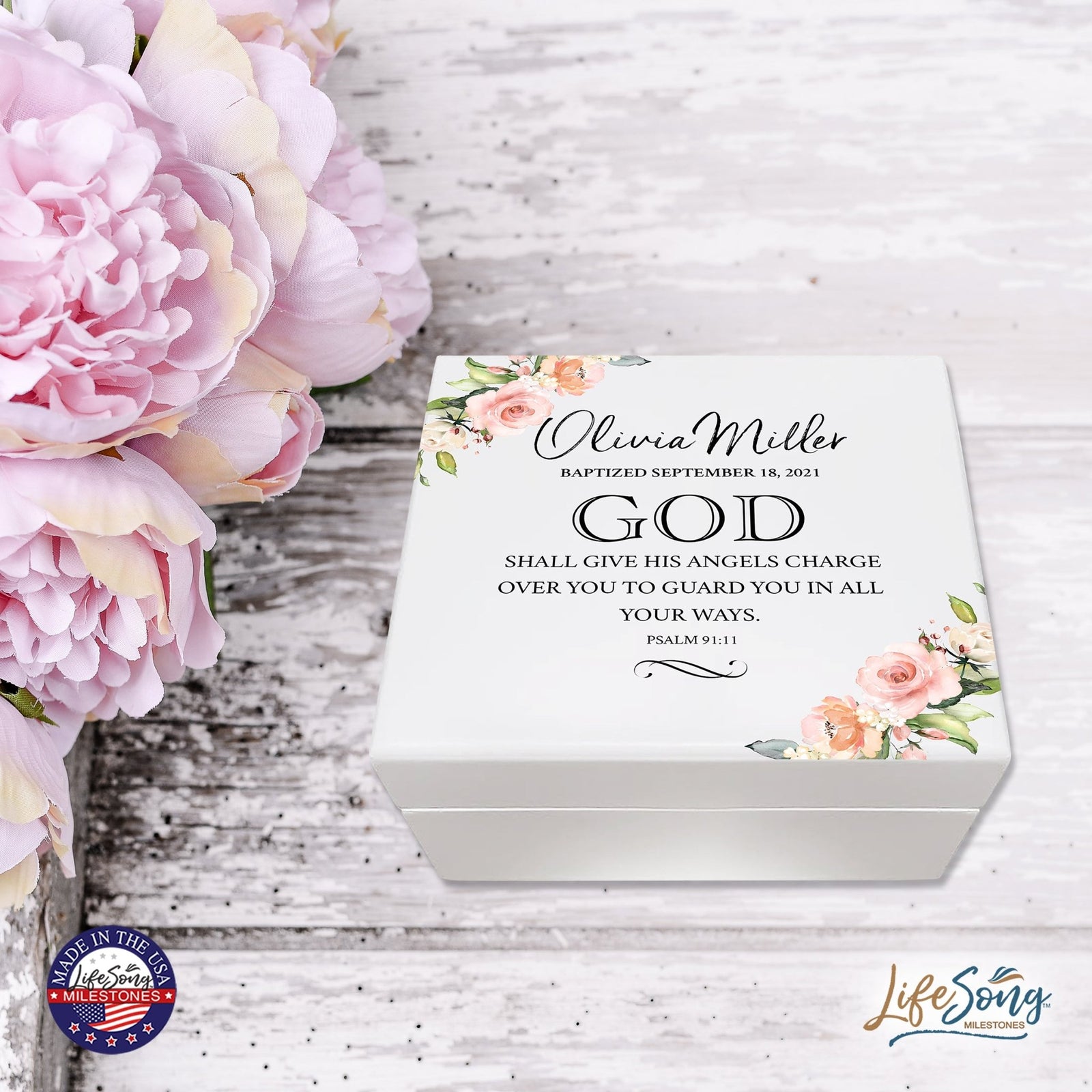 Lifesong Milestones Jewelry Keepsake Box with inset mirror for Girls and Boys