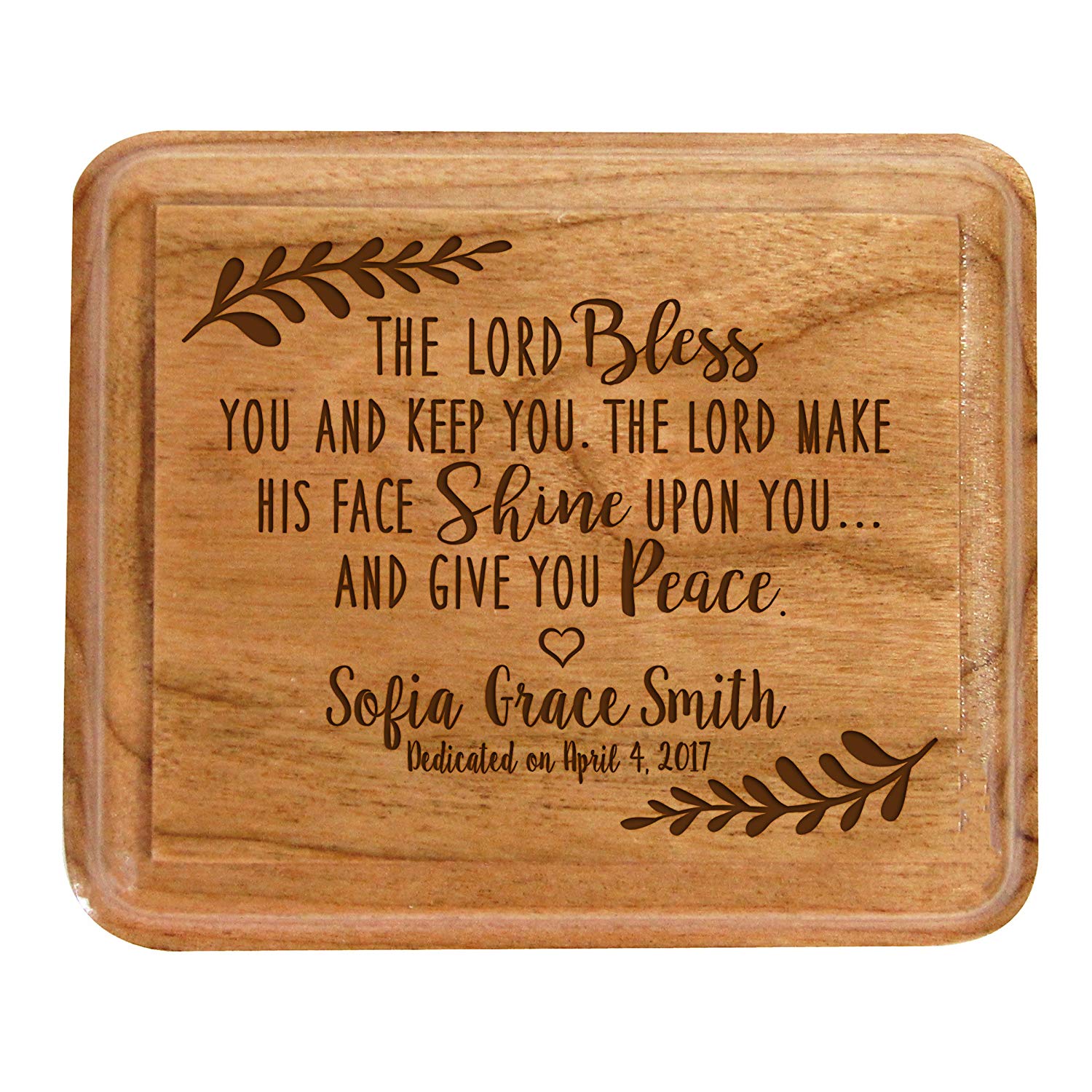 Lifesong Milestones Personalized Modern Keepsake Box Baptism Gift for Baby Girl or Boy | Baptismal Gifts