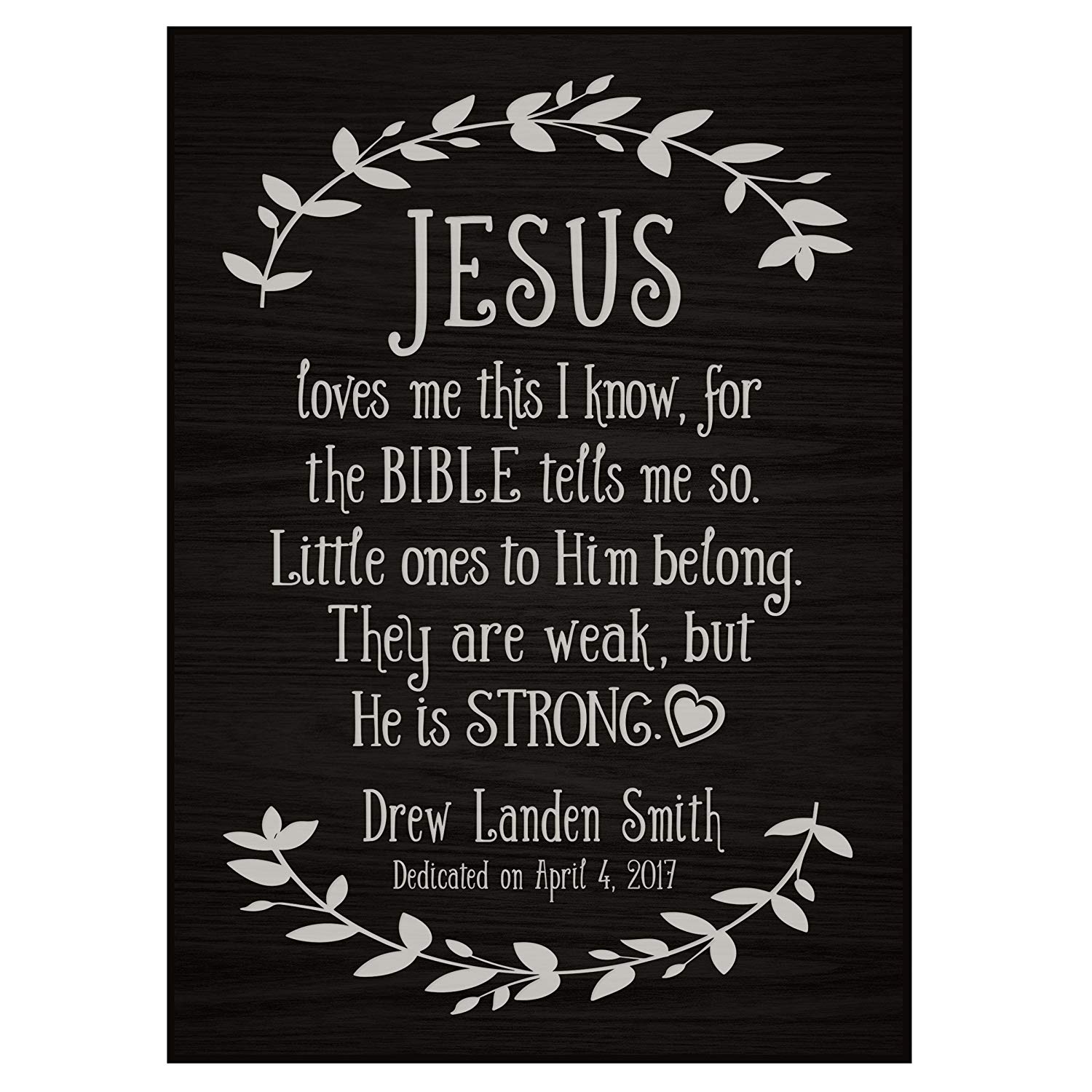 Lifesong Milestones Personalized Baptism Wooden Wall Plaque Home Decor Gift For Godchild