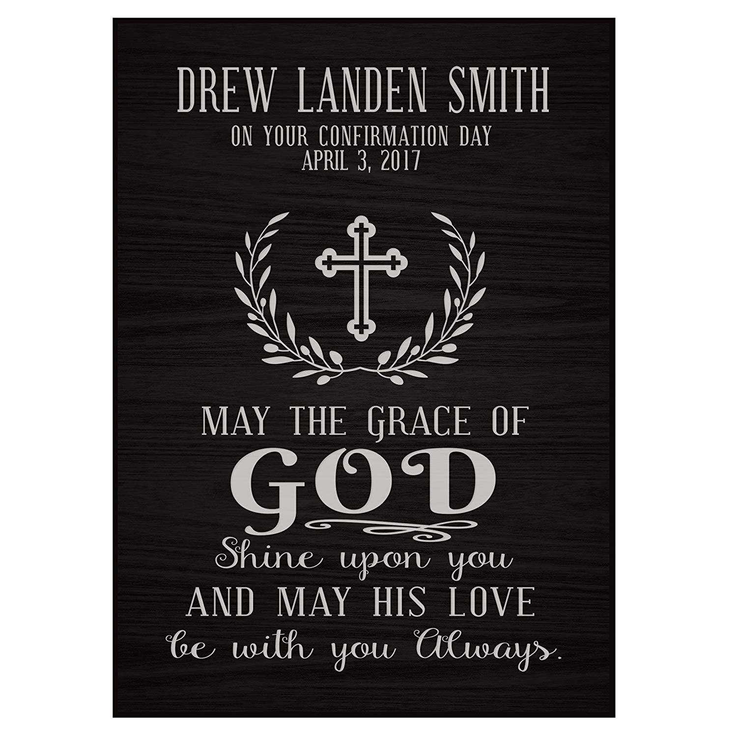 Lifesong Milestones Personalized Baptism Wooden Wall Plaque Home Decor Gift For Godchild