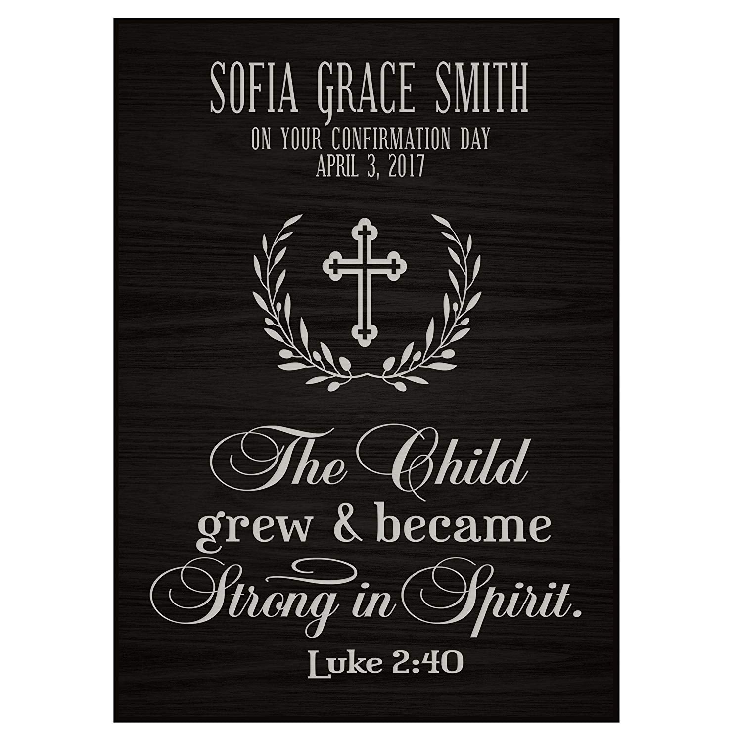 Lifesong Milestones Personalized Baptism Wooden Wall Plaque Home Decor Gift For Godchild