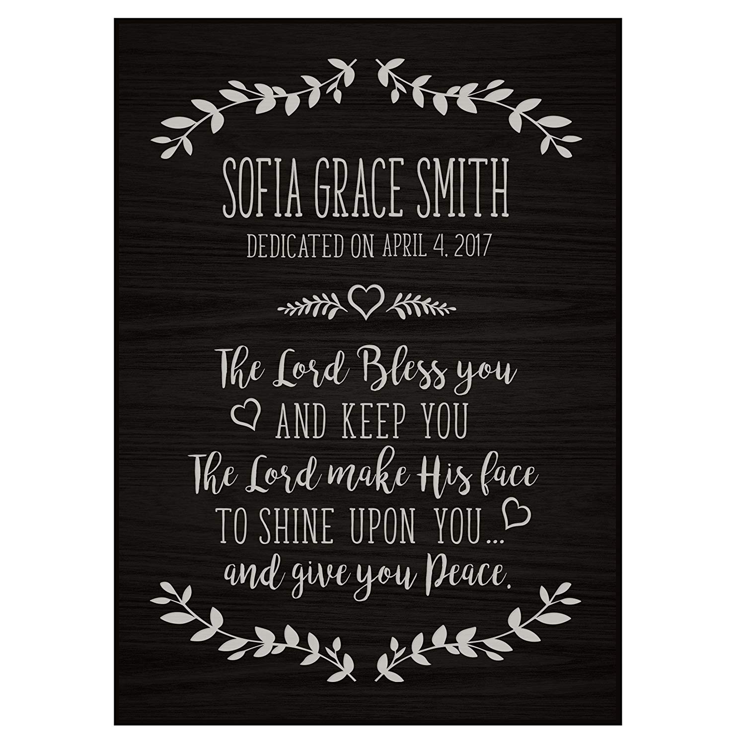 Lifesong Milestones Personalized Baptism Wooden Wall Plaque Home Decor Gift For Godchild