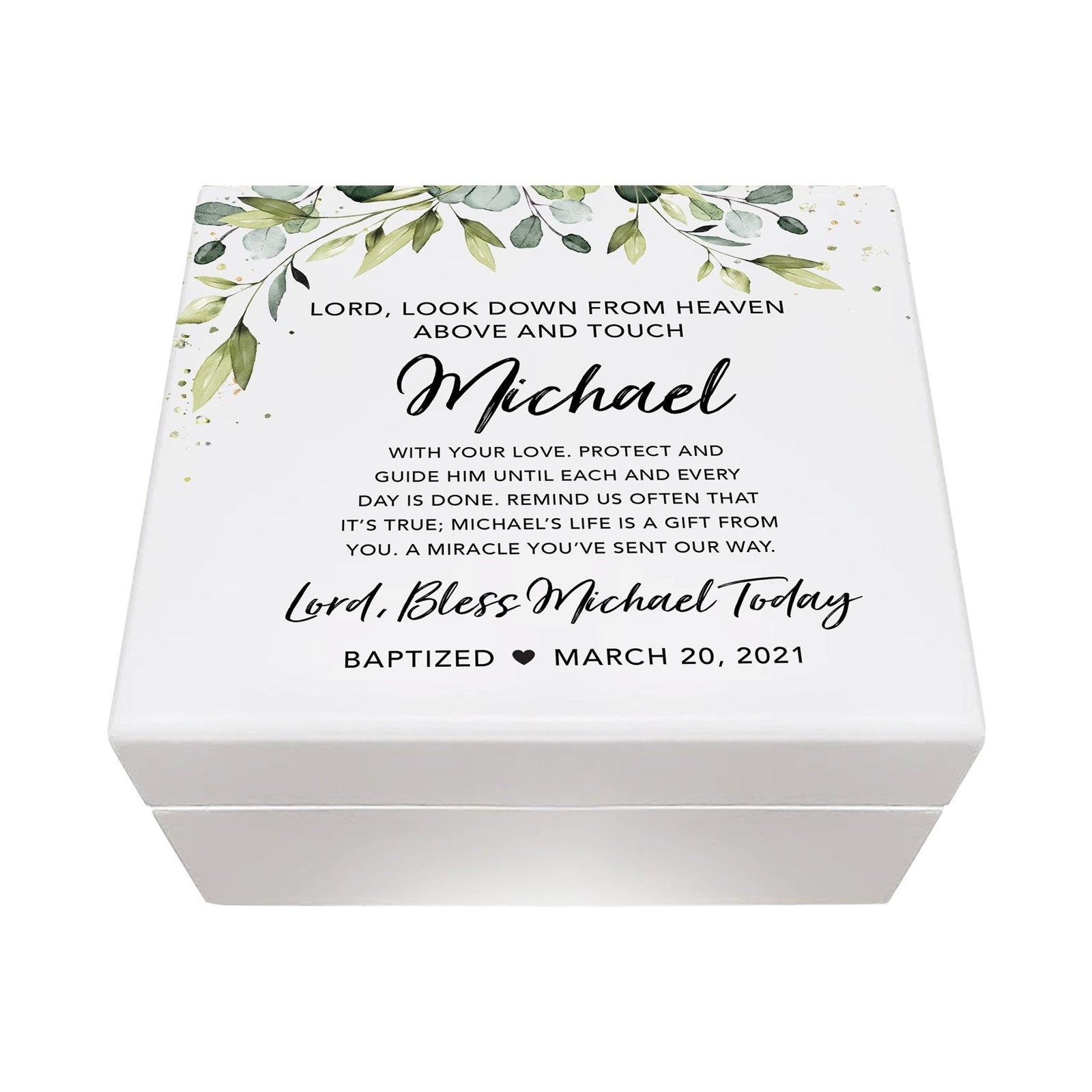 Lifesong Milestones Personalized Baptism Keepsake Jewelry Box Gift for Boys and Girls