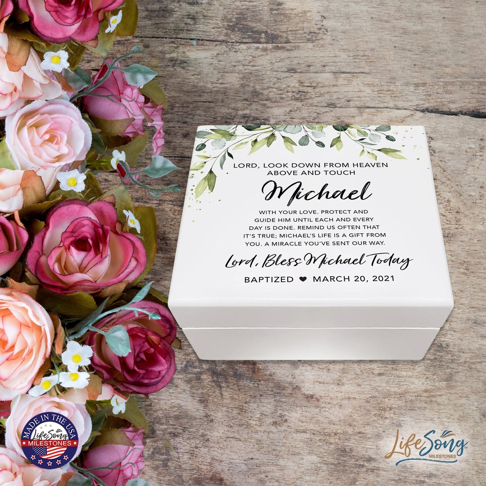 Lifesong Milestones Jewelry Keepsake Box with inset mirror for Gift for Boys and Girls