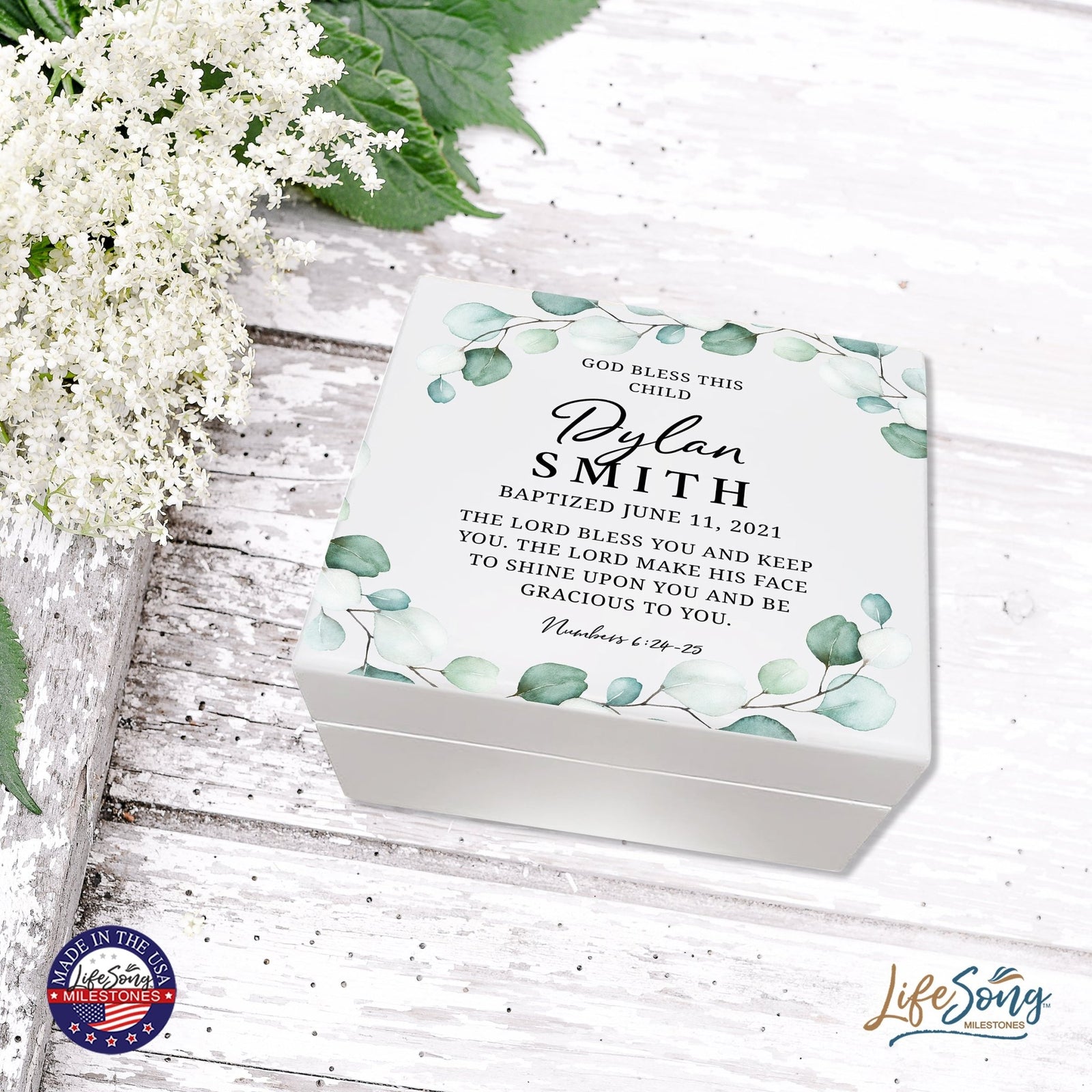 Lifesong Milestones Jewelry Keepsake Box with inset mirror for Gift for Boys and Girls