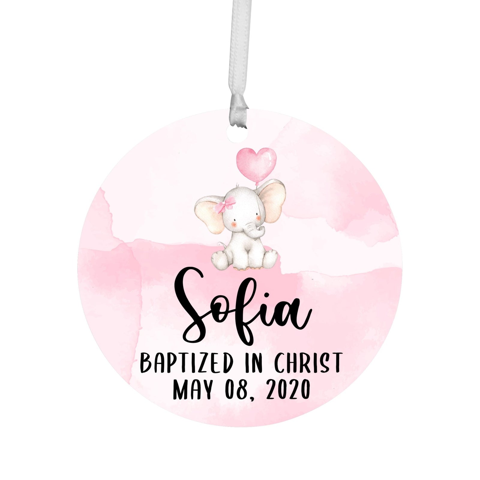Personalized Baptism Wooden Ornament - May God Bless You - LifeSong Milestones