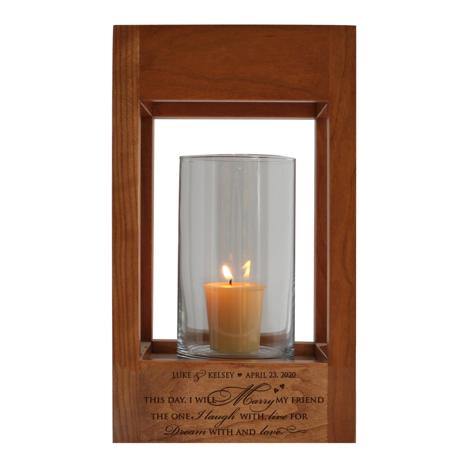 Personalized Candle Lantern for Wedding Anniversary Gift for Couple - This Day - LifeSong Milestones