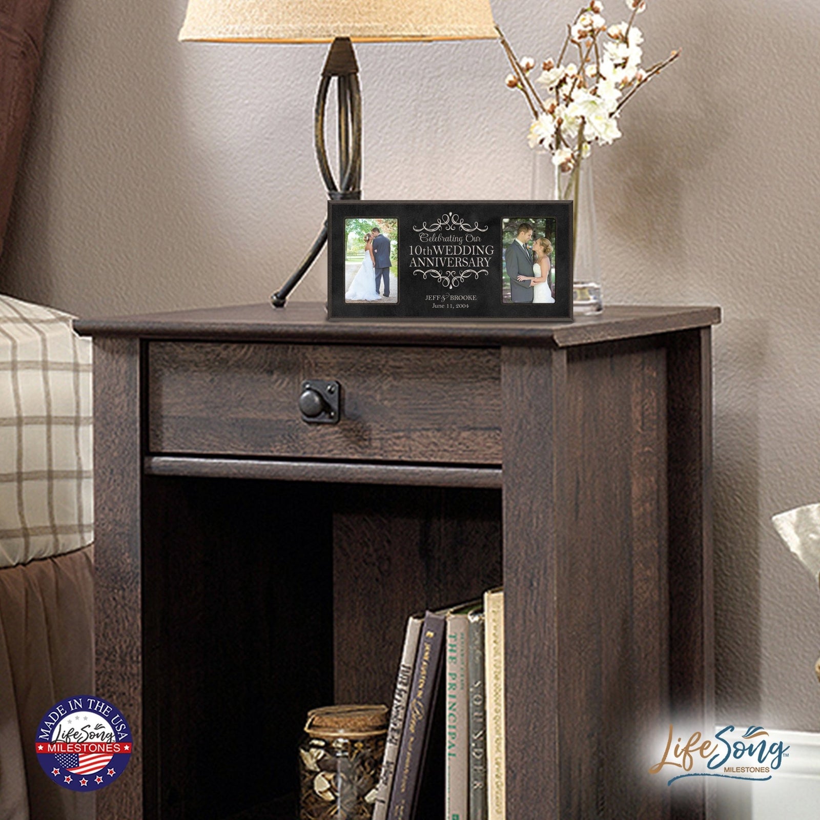 Personalized Celebration 10th Anniversary Photo Frame - LifeSong Milestones