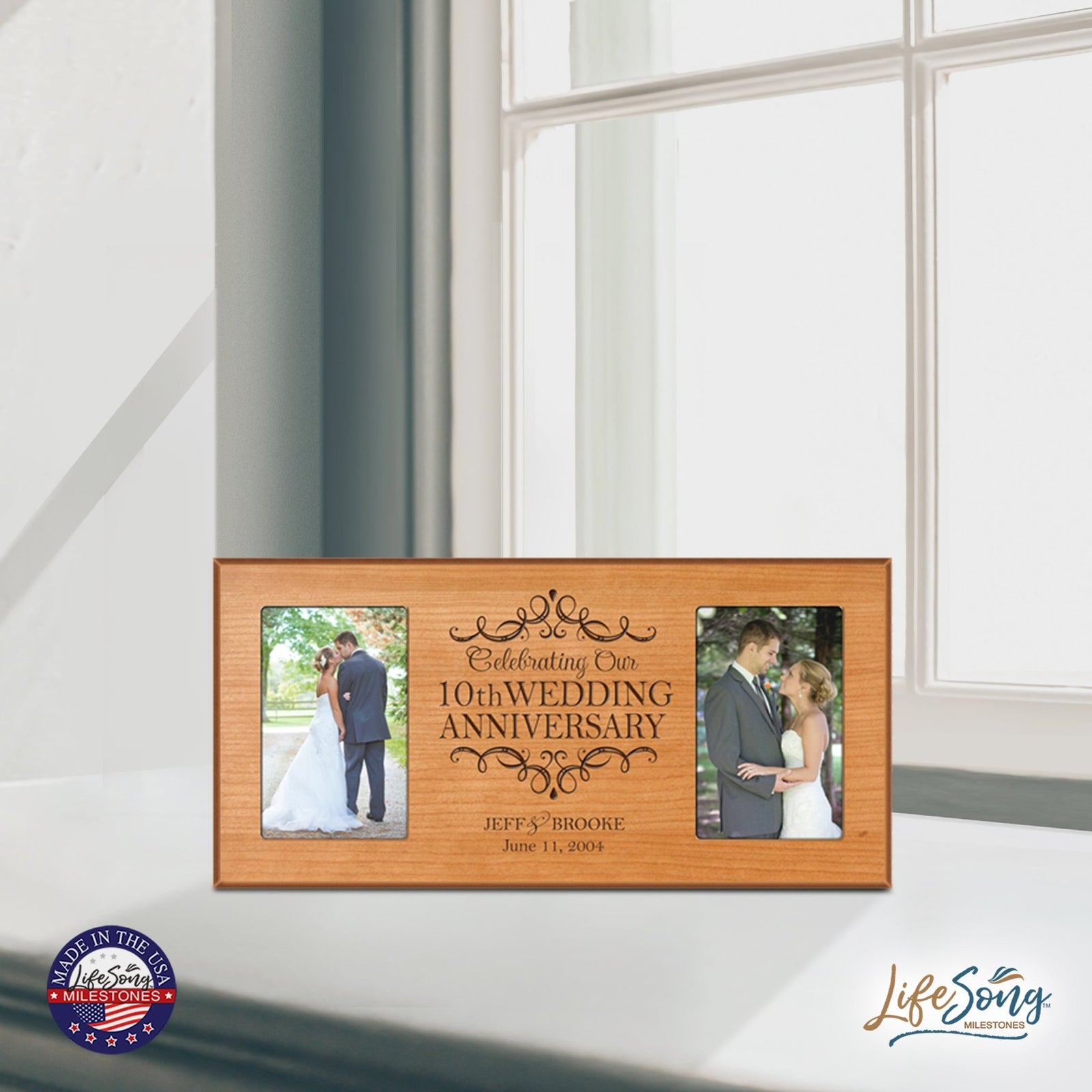Personalized Celebration 10th Anniversary Photo Frame - LifeSong Milestones