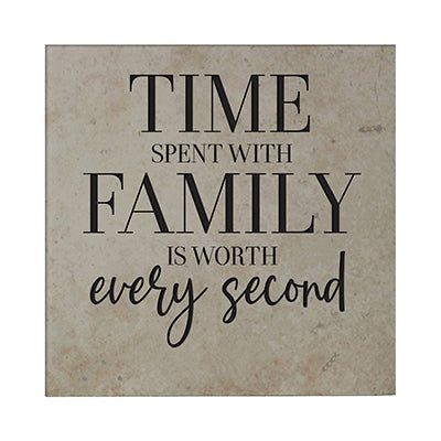 Personalized Ceramic Trivet with Inspirational verse 5.75in (Time Spent With) - LifeSong Milestones