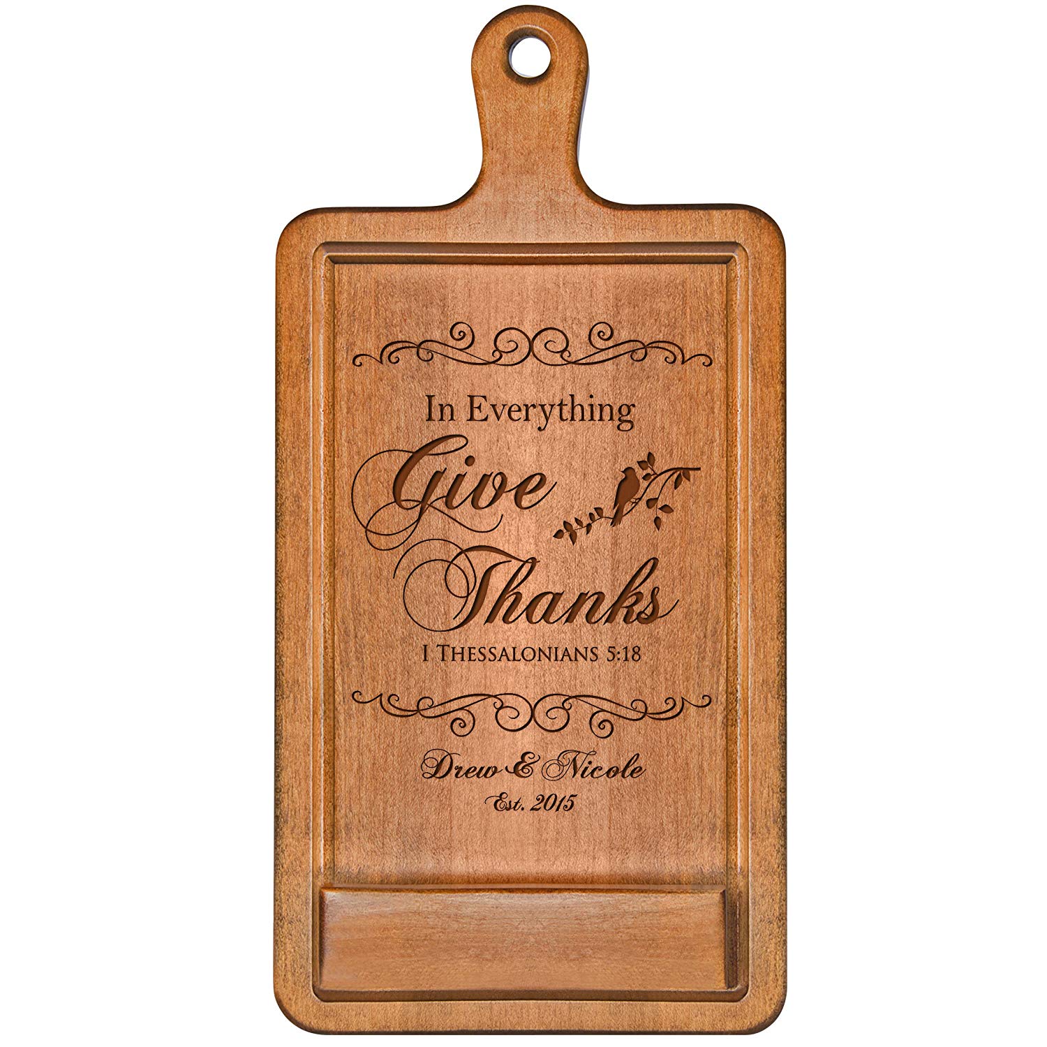 Personalized Cherry iPad Cook Book Holder - In Everything Give Thanks - LifeSong Milestones