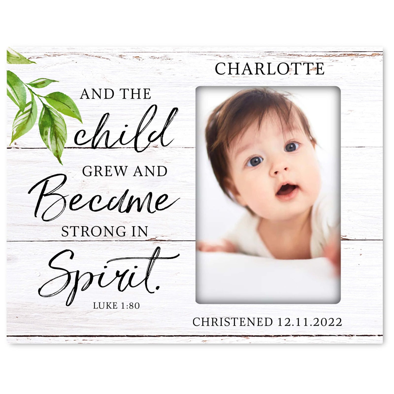 Personalized Christening Photo Frame - Be Strong - LifeSong Milestones