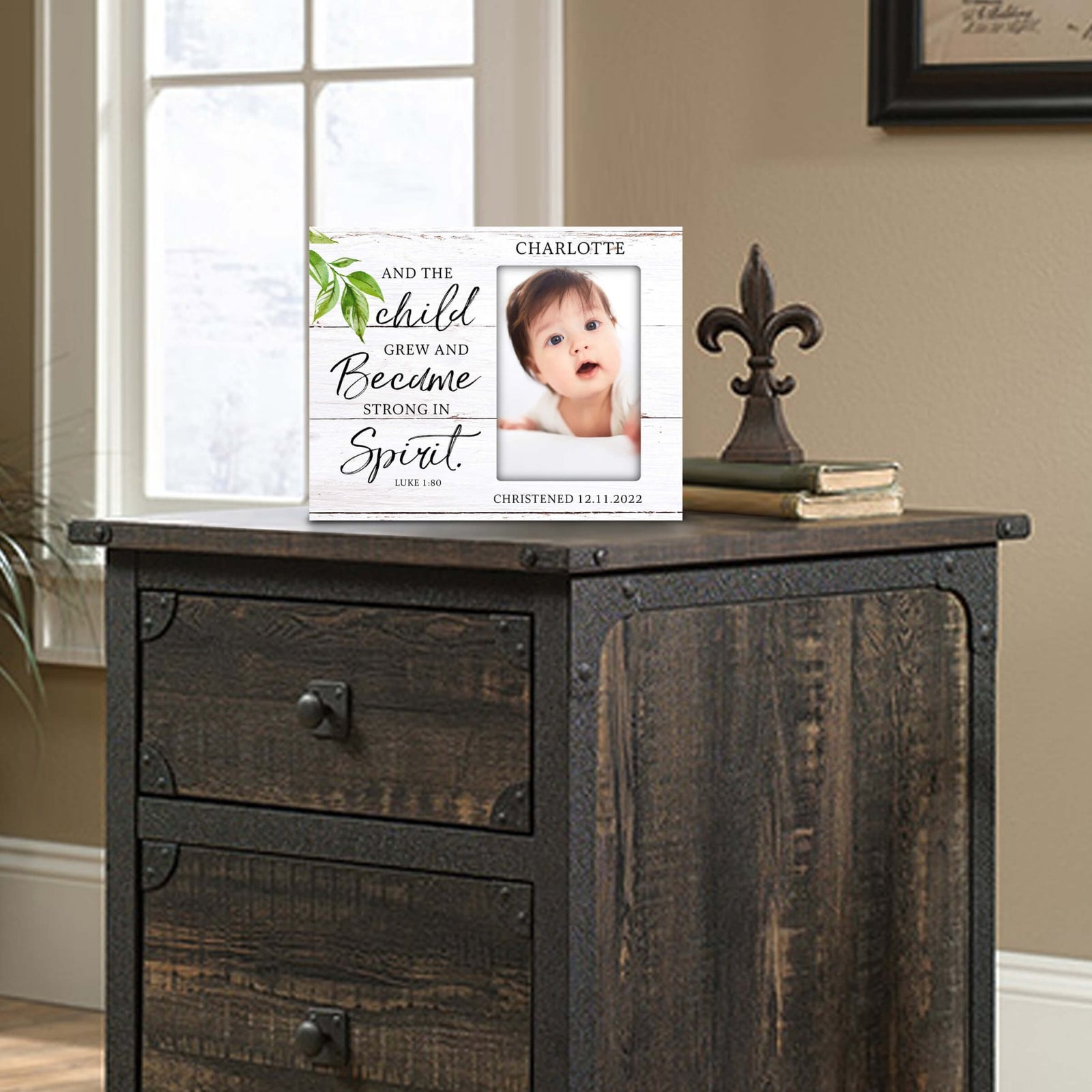Personalized Christening Photo Frame - Be Strong - LifeSong Milestones