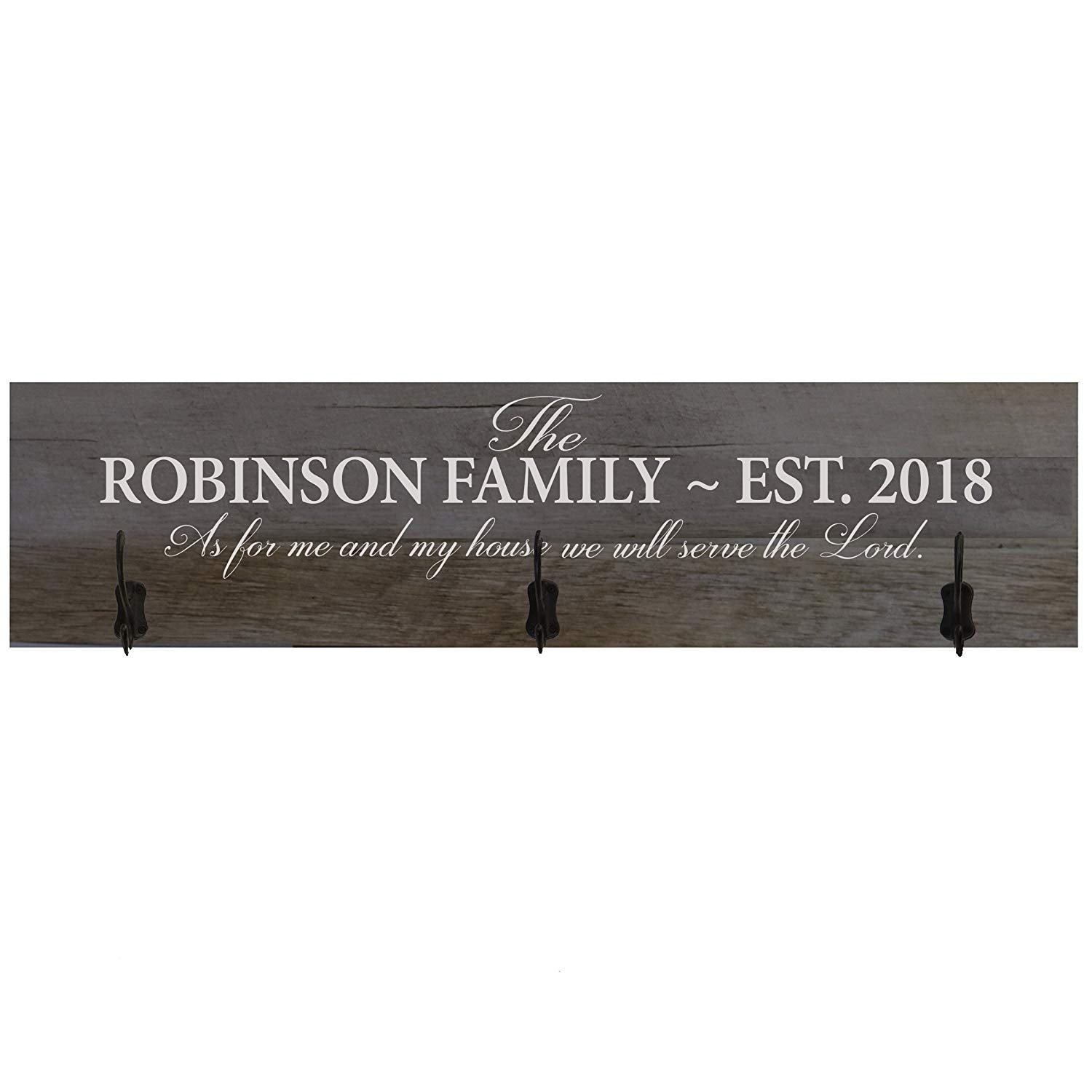 Personalized Coat Rack As For Me and My House Family - LifeSong Milestones