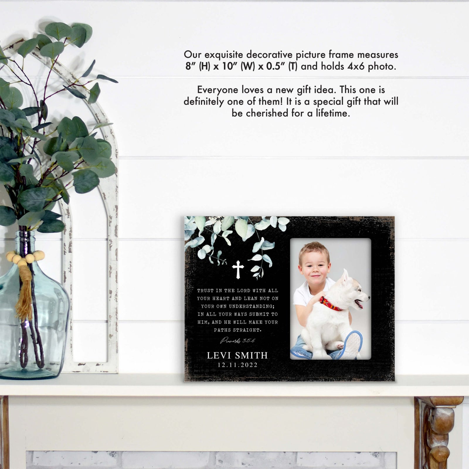 Personalized Confirmation Photo Frame - Trust In The Lord - LifeSong Milestones