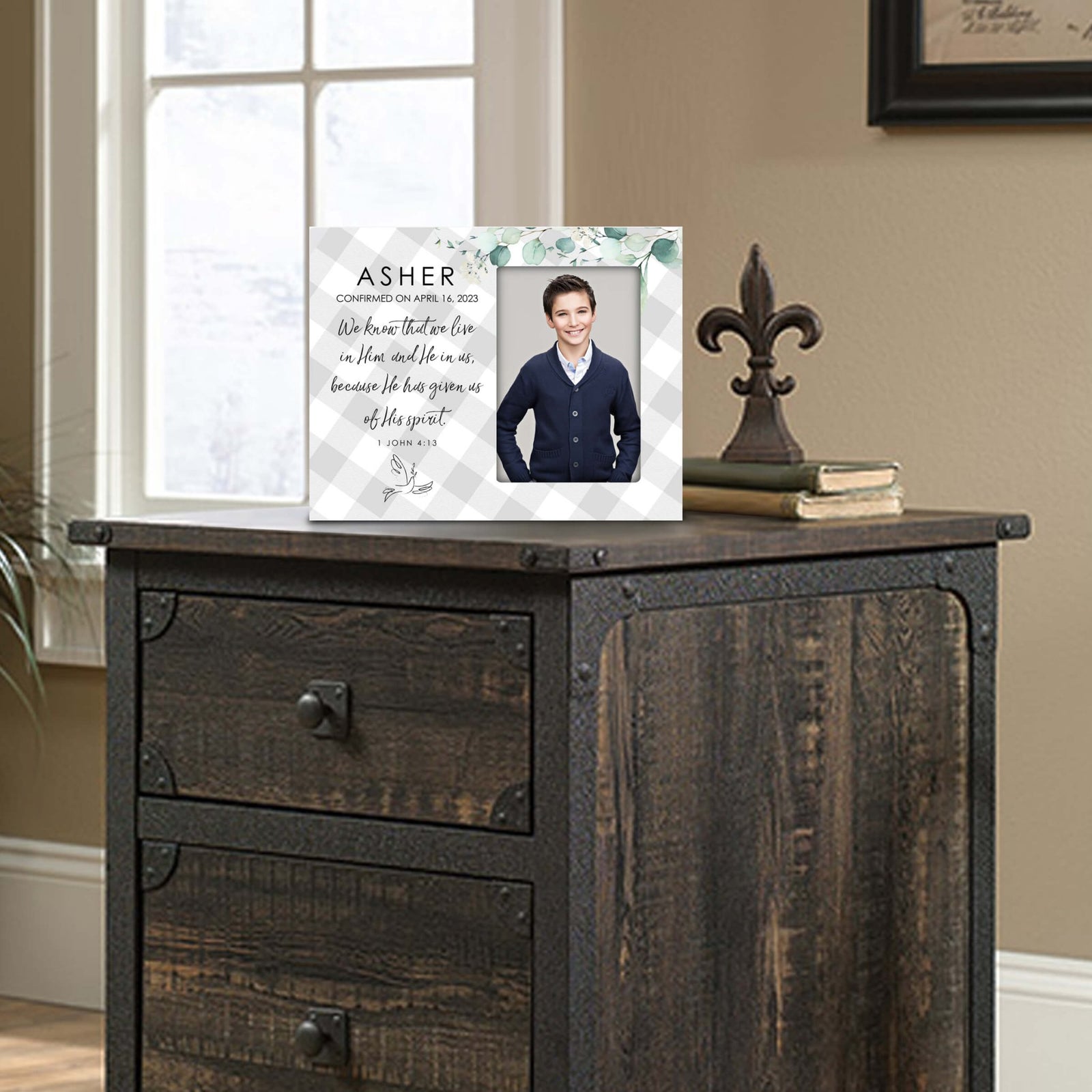 Personalized Confirmation Photo Frame - Trust In The Lord - LifeSong Milestones