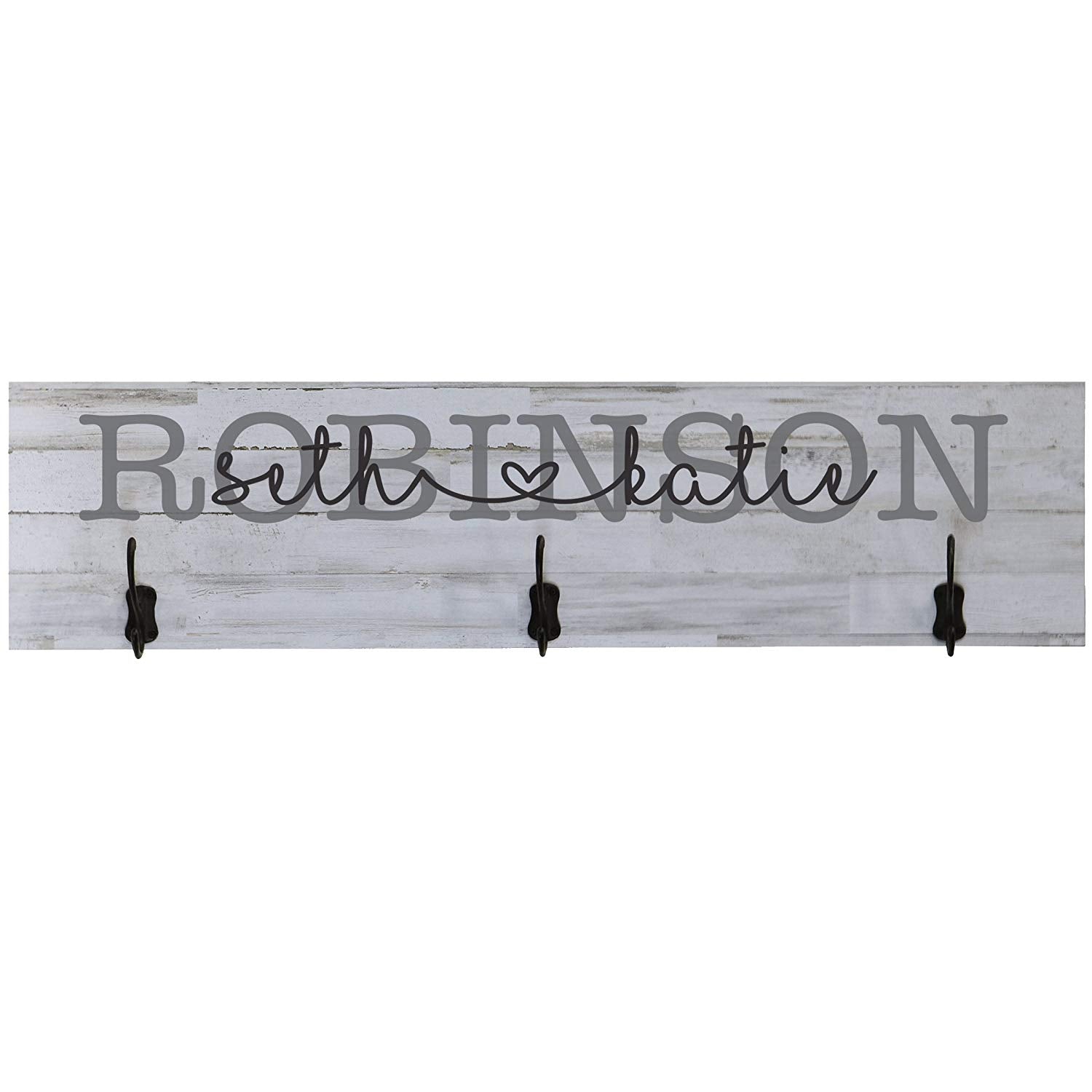 Personalized Cursive Name Coat Rack Wall Sign - LifeSong Milestones