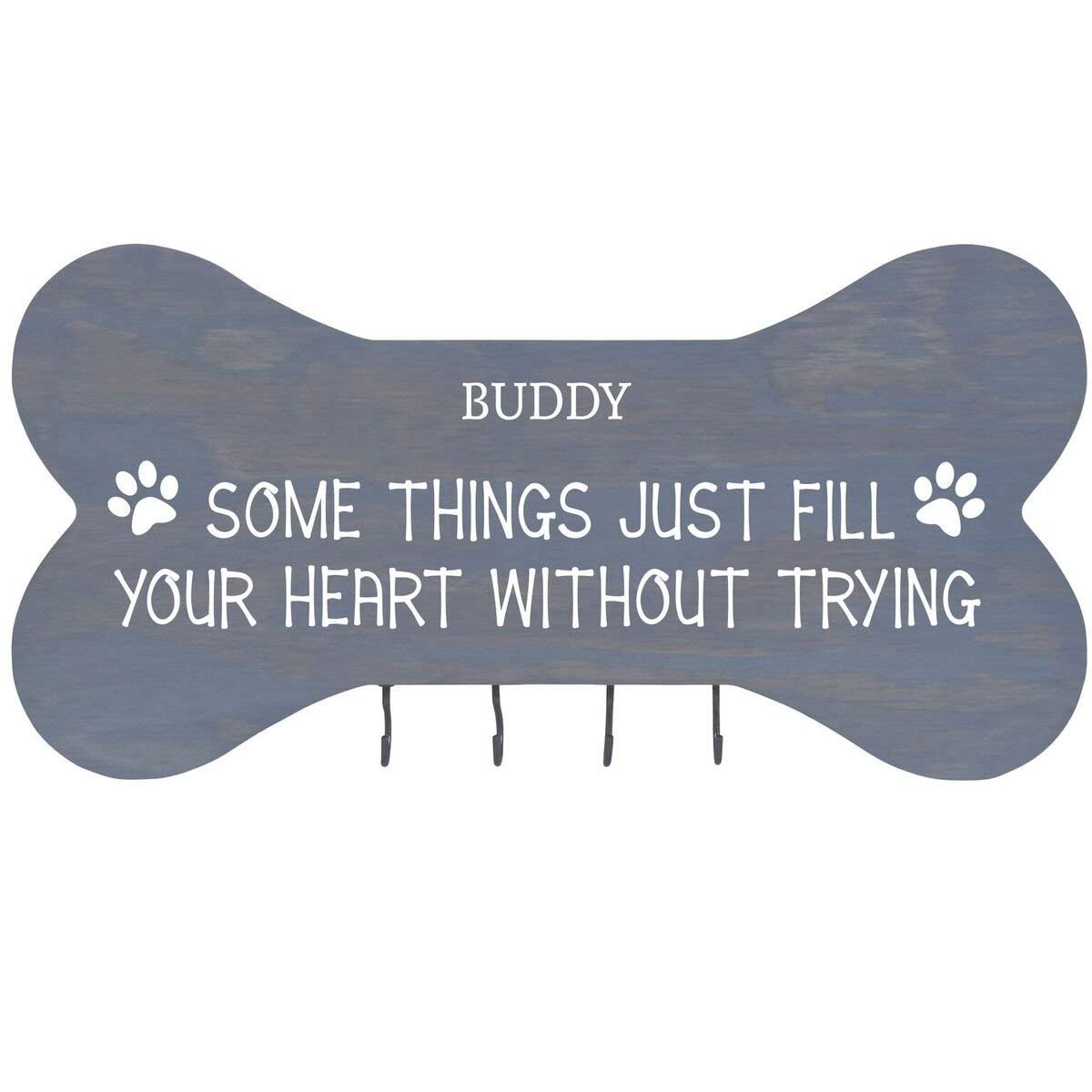 Personalized Dog Bone Sign With Hooks - Some Things Just Fill - LifeSong Milestones