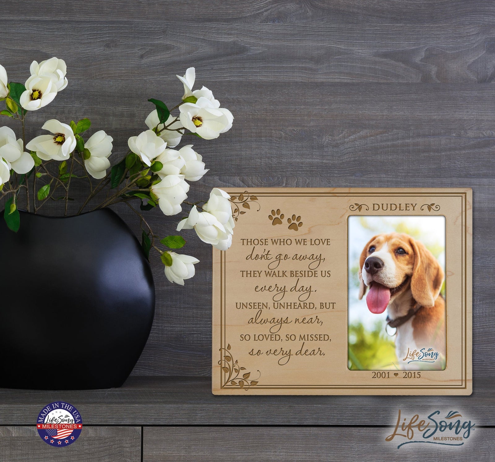 Personalized Dog or Cat Pet Memorial Photo Frame - Those Who We Love - LifeSong Milestones