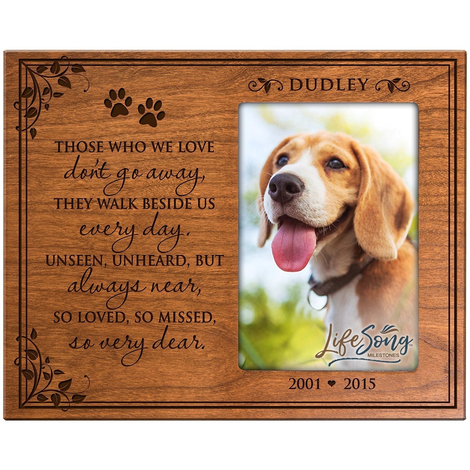 Personalized Dog or Cat Pet Memorial Photo Frame - Those Who We Love - LifeSong Milestones