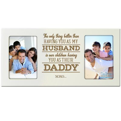 Personalized Double Photo Frame Gift For Fathers Day - My Husband - LifeSong Milestones