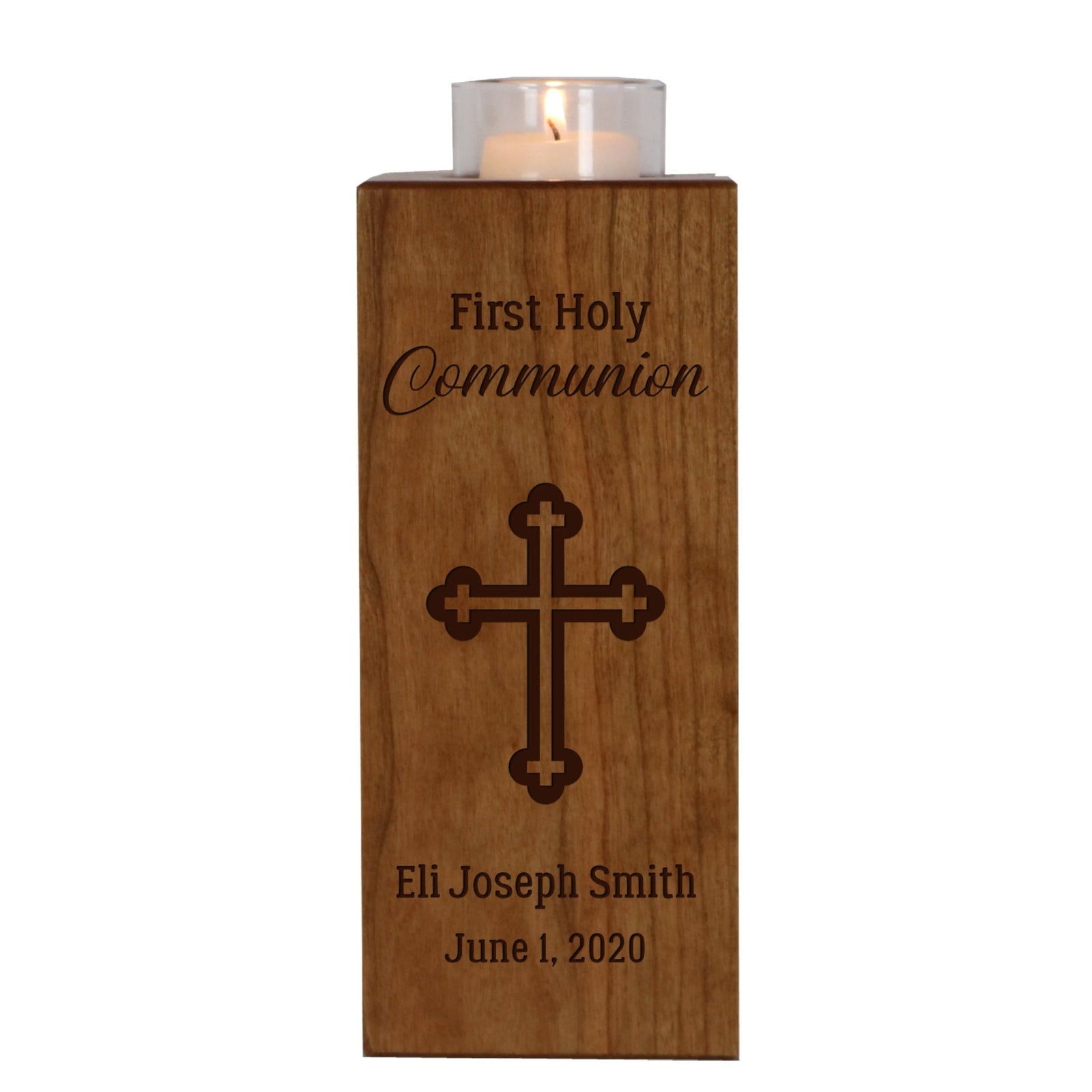Personalized Double Votive Candle Holder - Your First Holy Communion - LifeSong Milestones