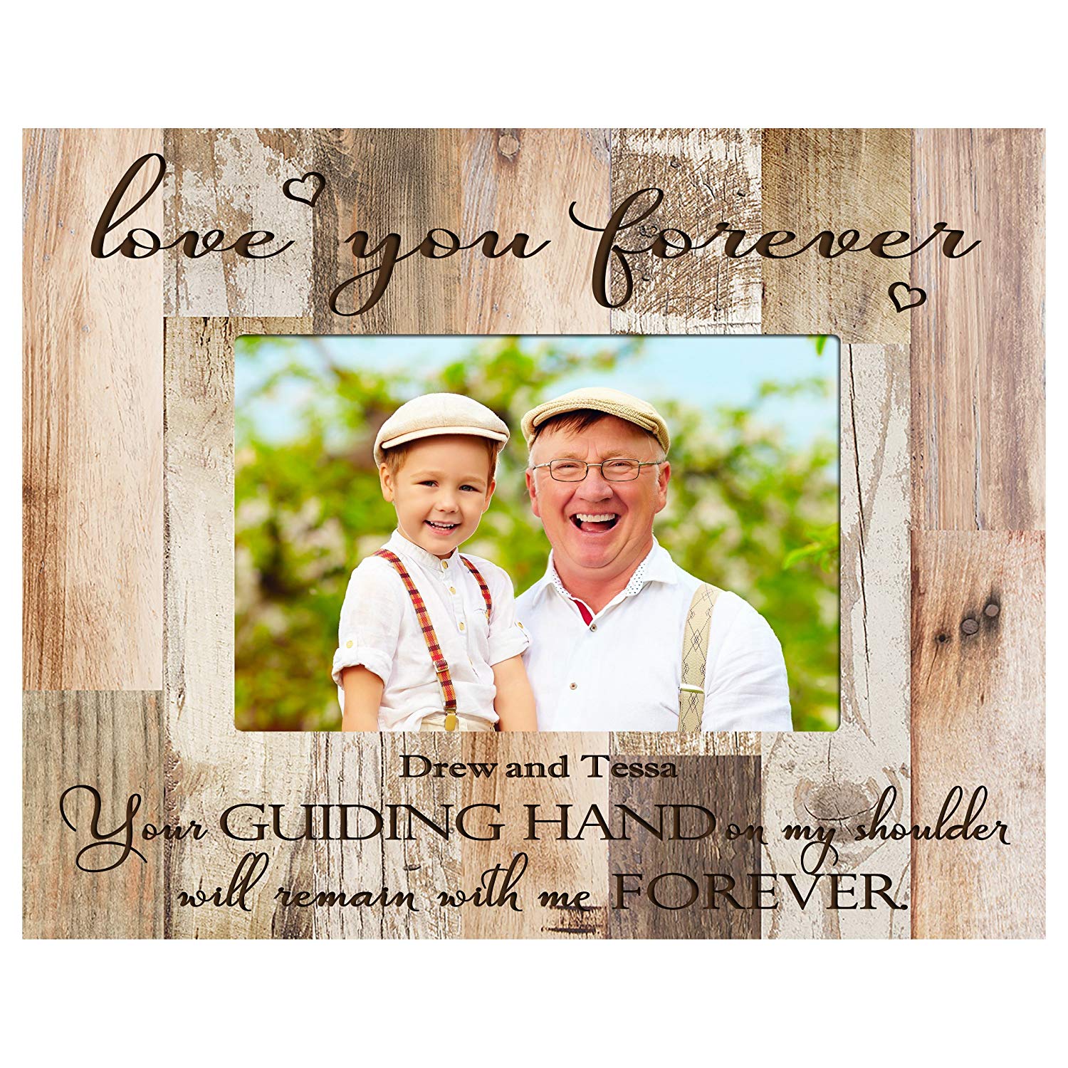 Personalized Engraved Birthday Picture Frame Gift for Dad - Guiding Hand - LifeSong Milestones