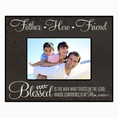 Personalized Engraved Birthday Picture Frame Gift for Dad - Jeremiah 17:7 - LifeSong Milestones