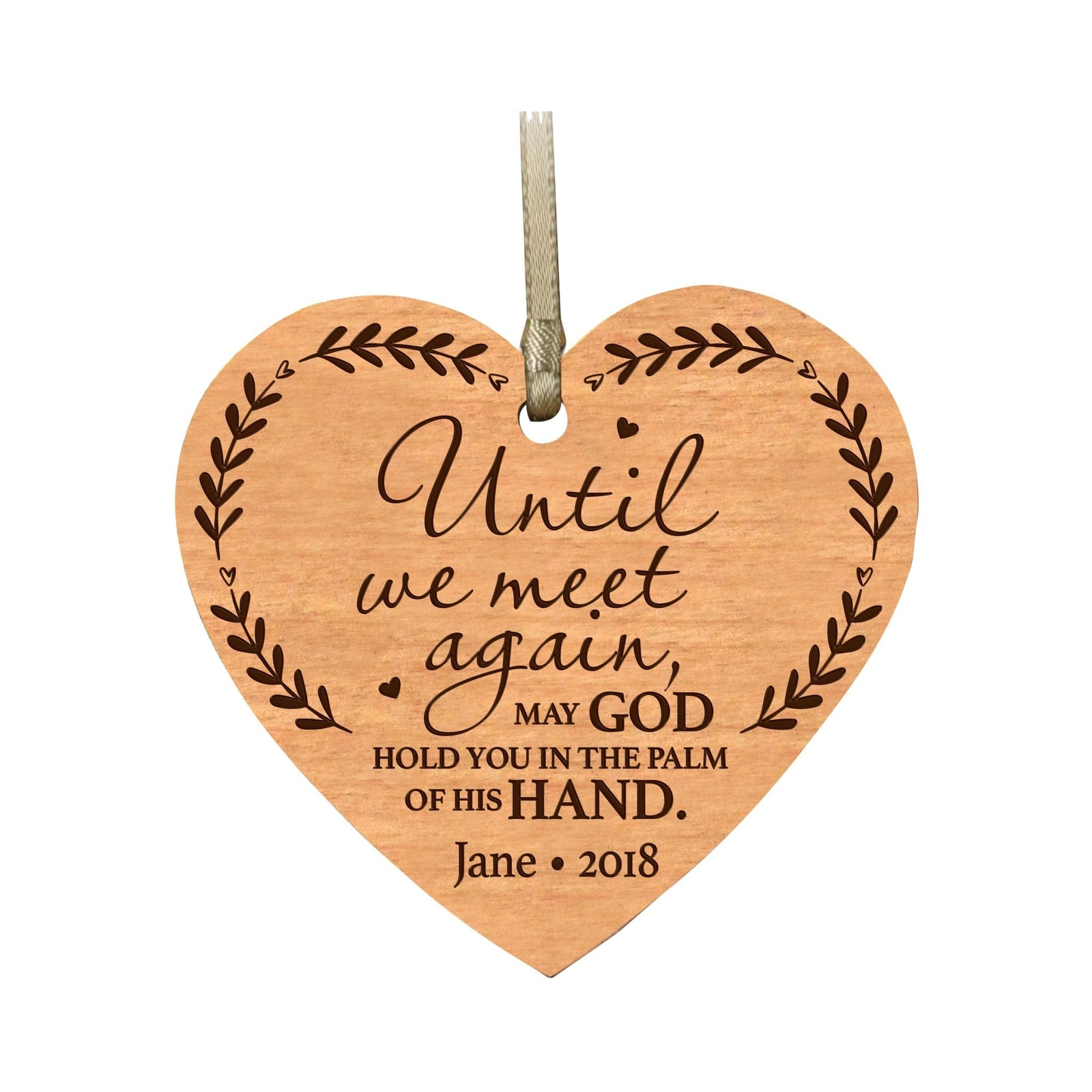 Personalized Engraved Heart Memorial Ornament - Until We Meet Again - LifeSong Milestones