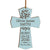 Personalized Engraved New Baby Cross Ornament - Blue - LifeSong Milestones