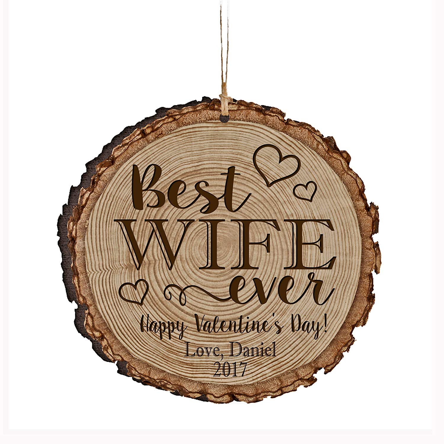 Personalized Engraved Wooden Ornament Gift for Husband and Wife - LifeSong Milestones
