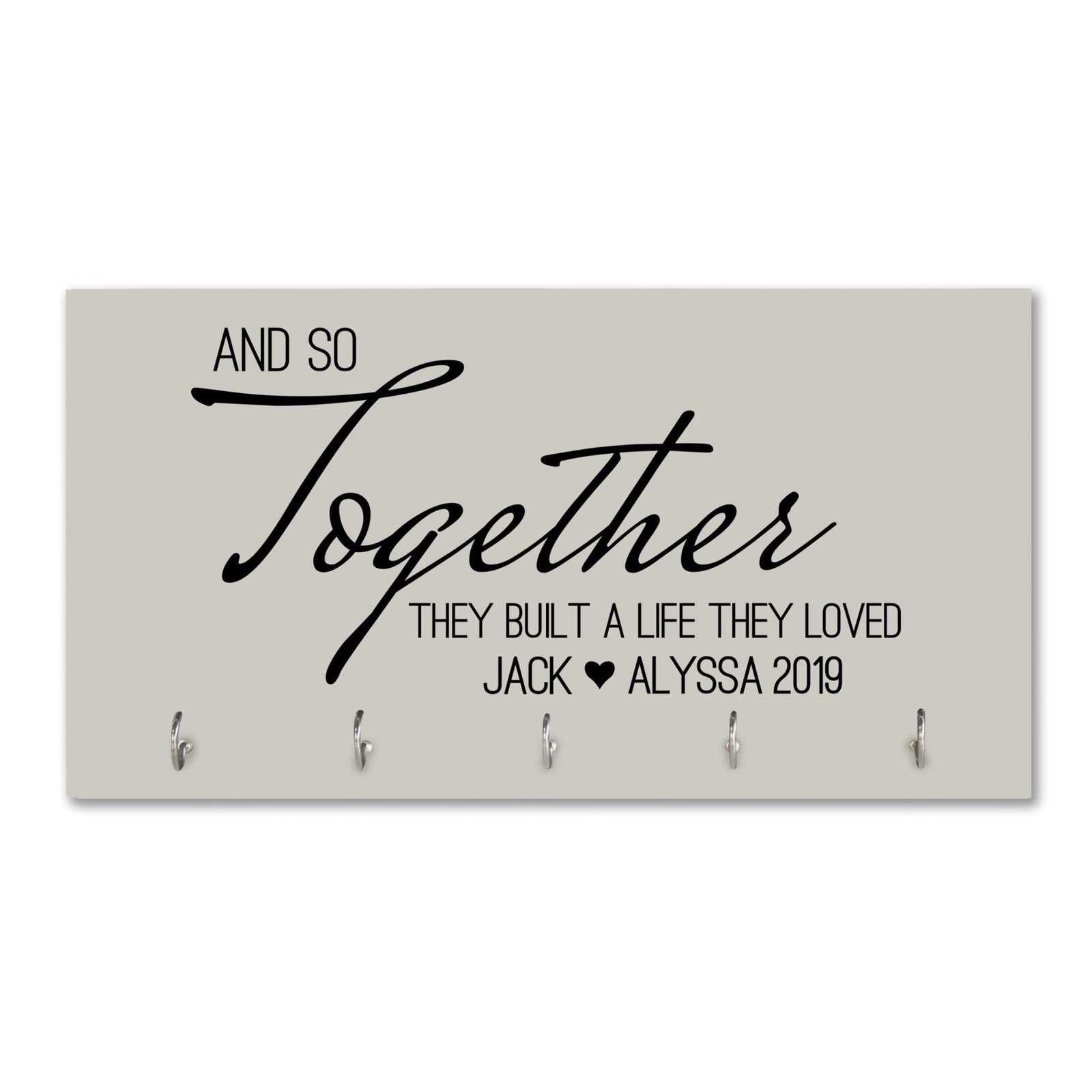 Personalized Established Key Holders - And So Together - LifeSong Milestones