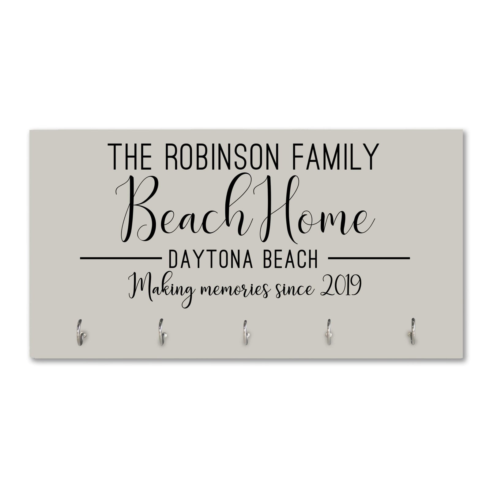 Personalized Established Key Holders - Beach House 2 - LifeSong Milestones
