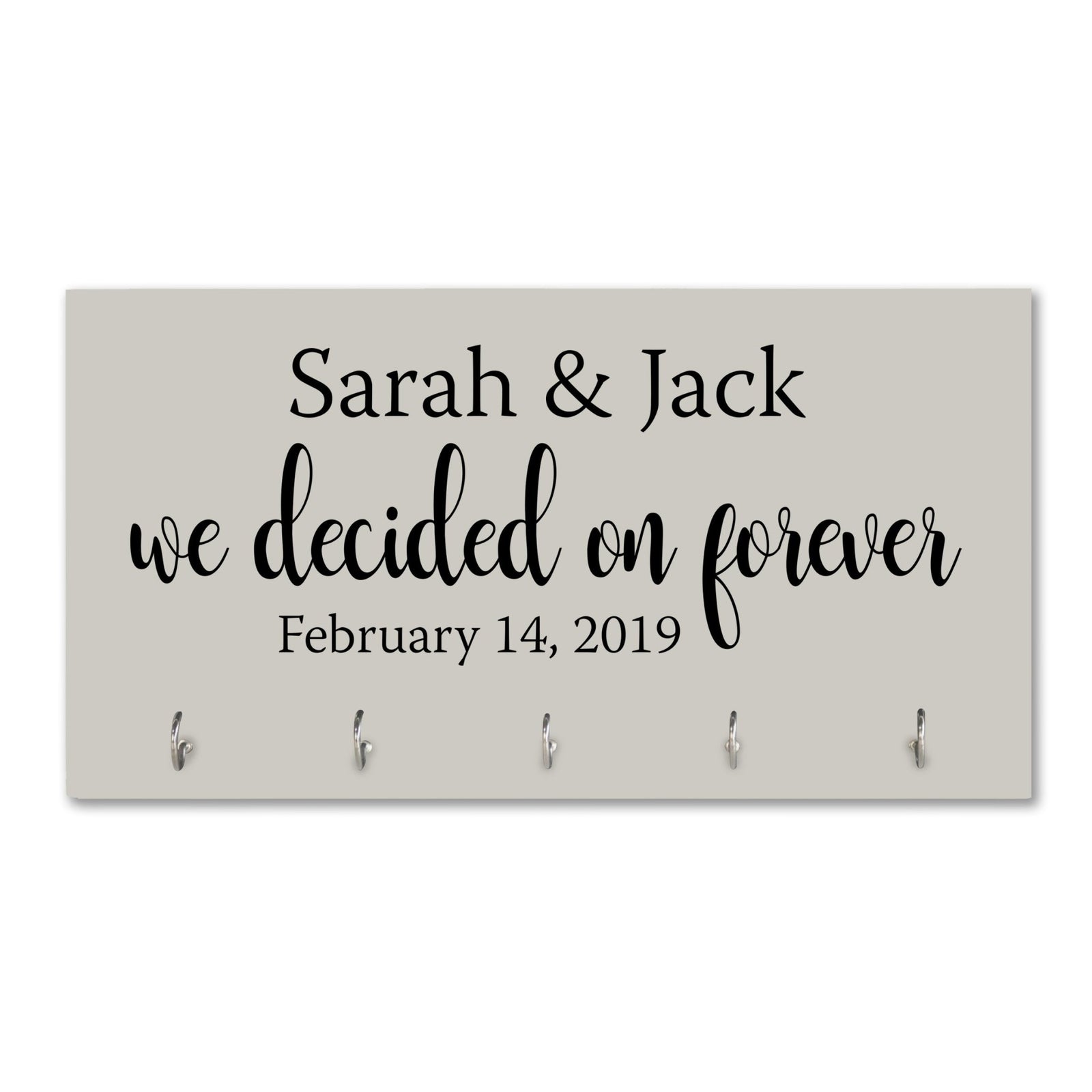 Personalized Established Key Holders - We Decided on Forever - LifeSong Milestones