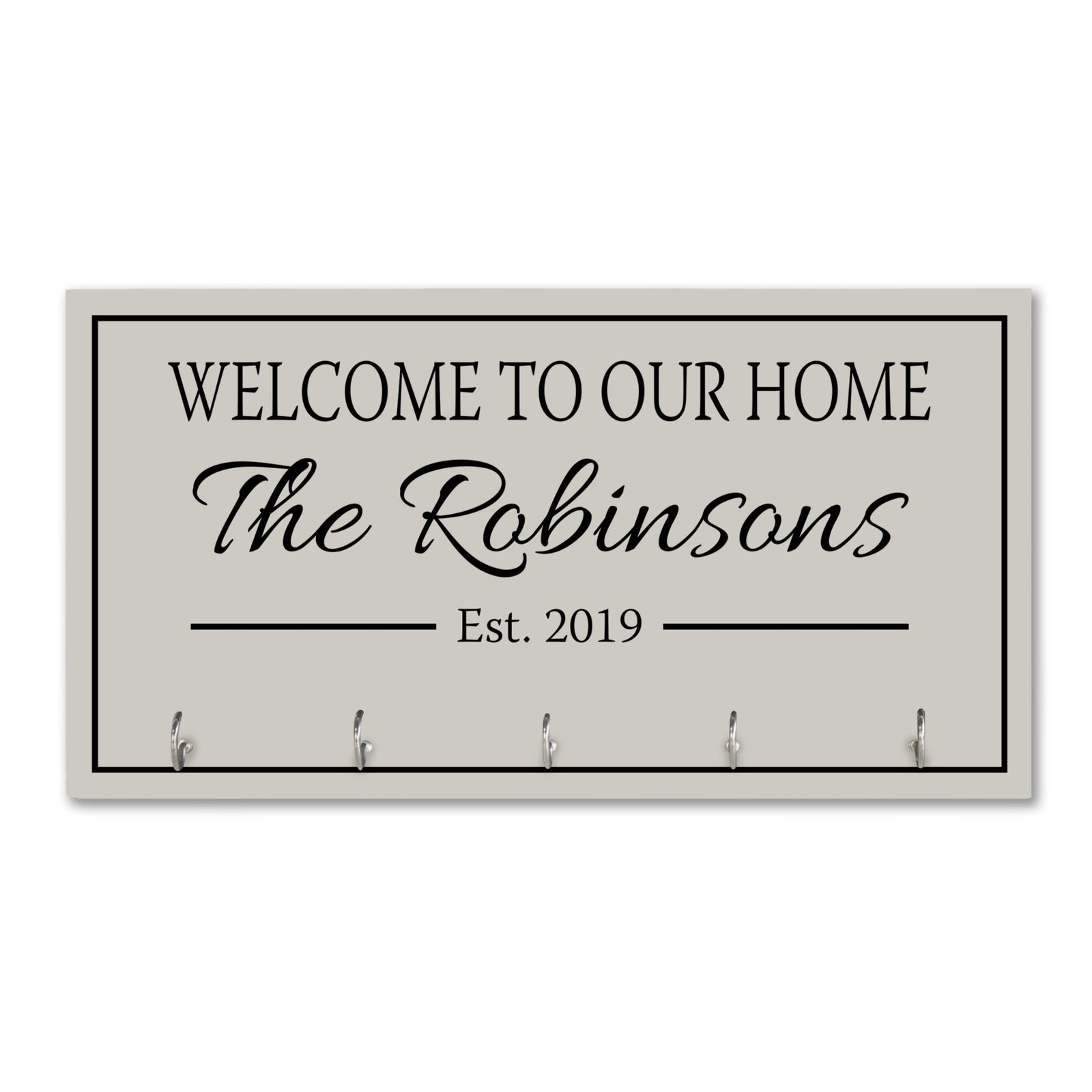 Personalized Established Key Holders - Welcome To Our Home - LifeSong Milestones