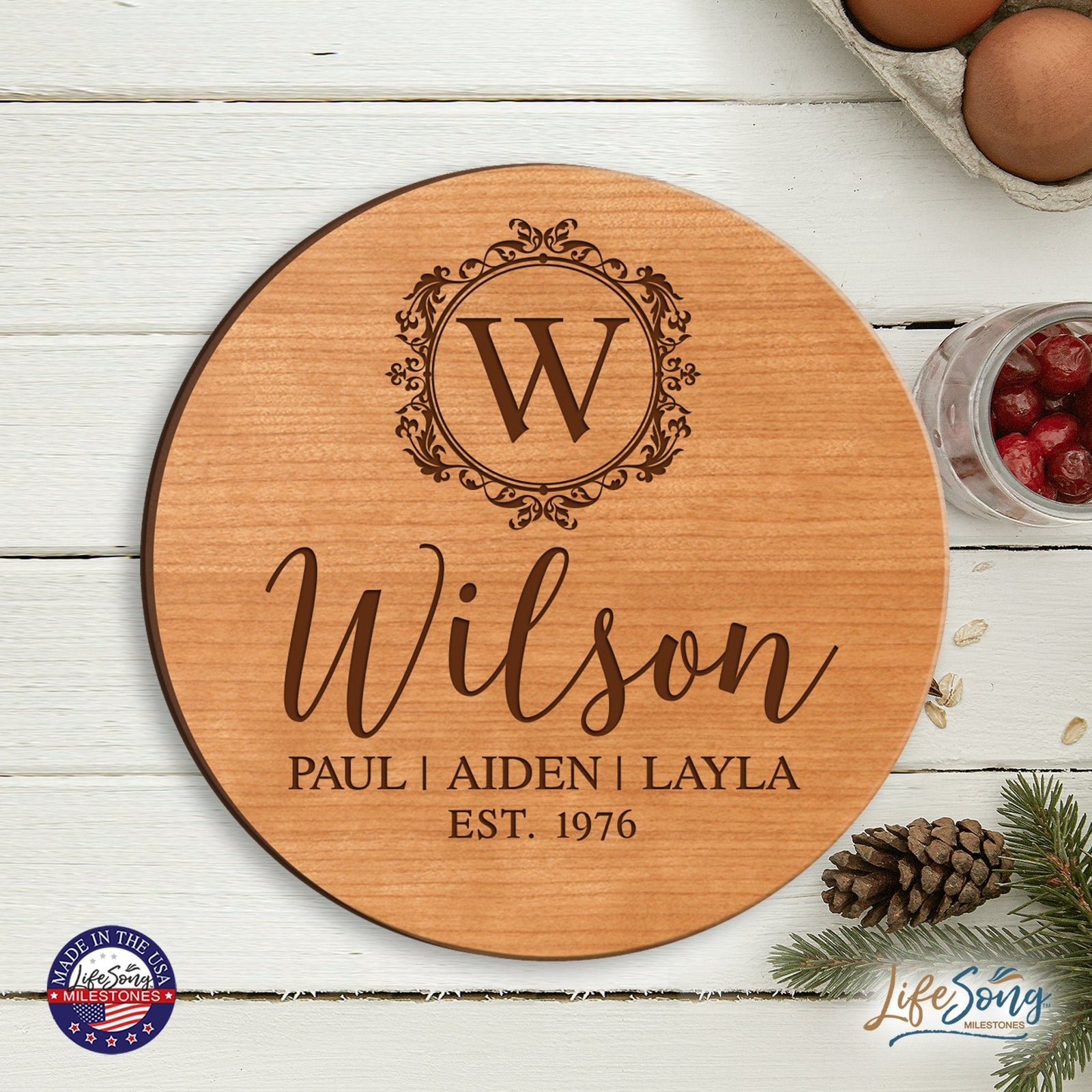 Personalized Everyday Lazy Susan Established Family - LifeSong Milestones