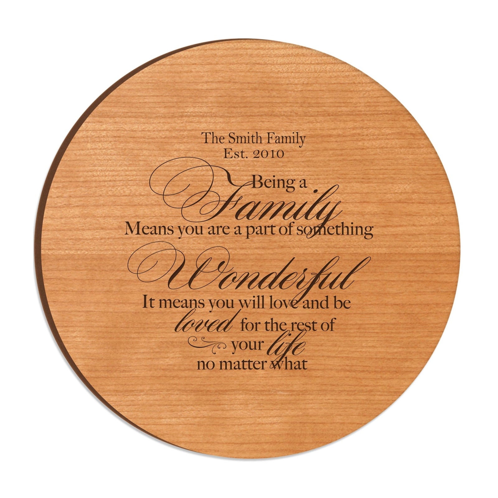 Personalized Family and Everyday Lazy Susan - Being A Family Means - LifeSong Milestones