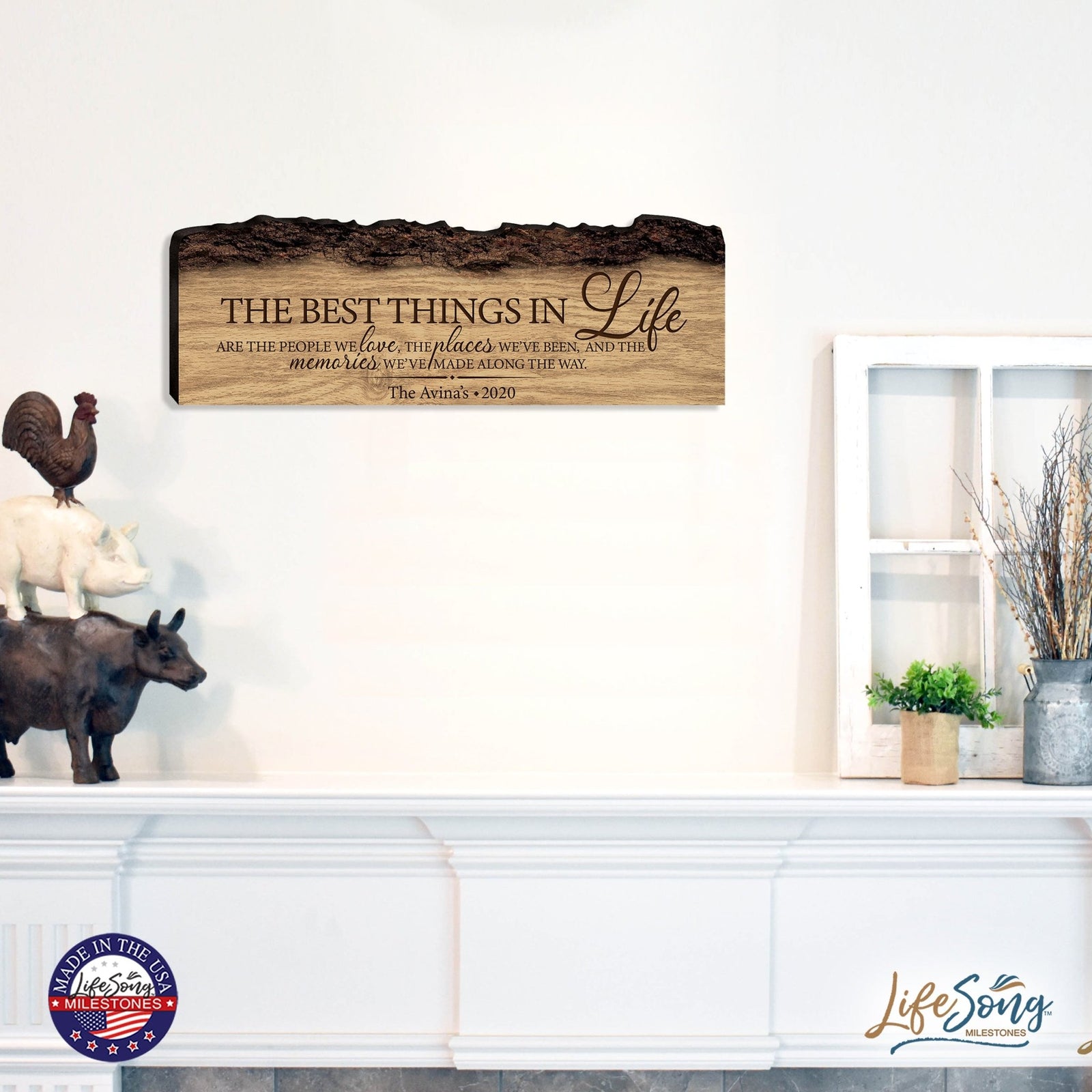 Personalized Family And Home Barky Wooden Wall Hanging Plaque 16x6 - FAMILY - LifeSong Milestones
