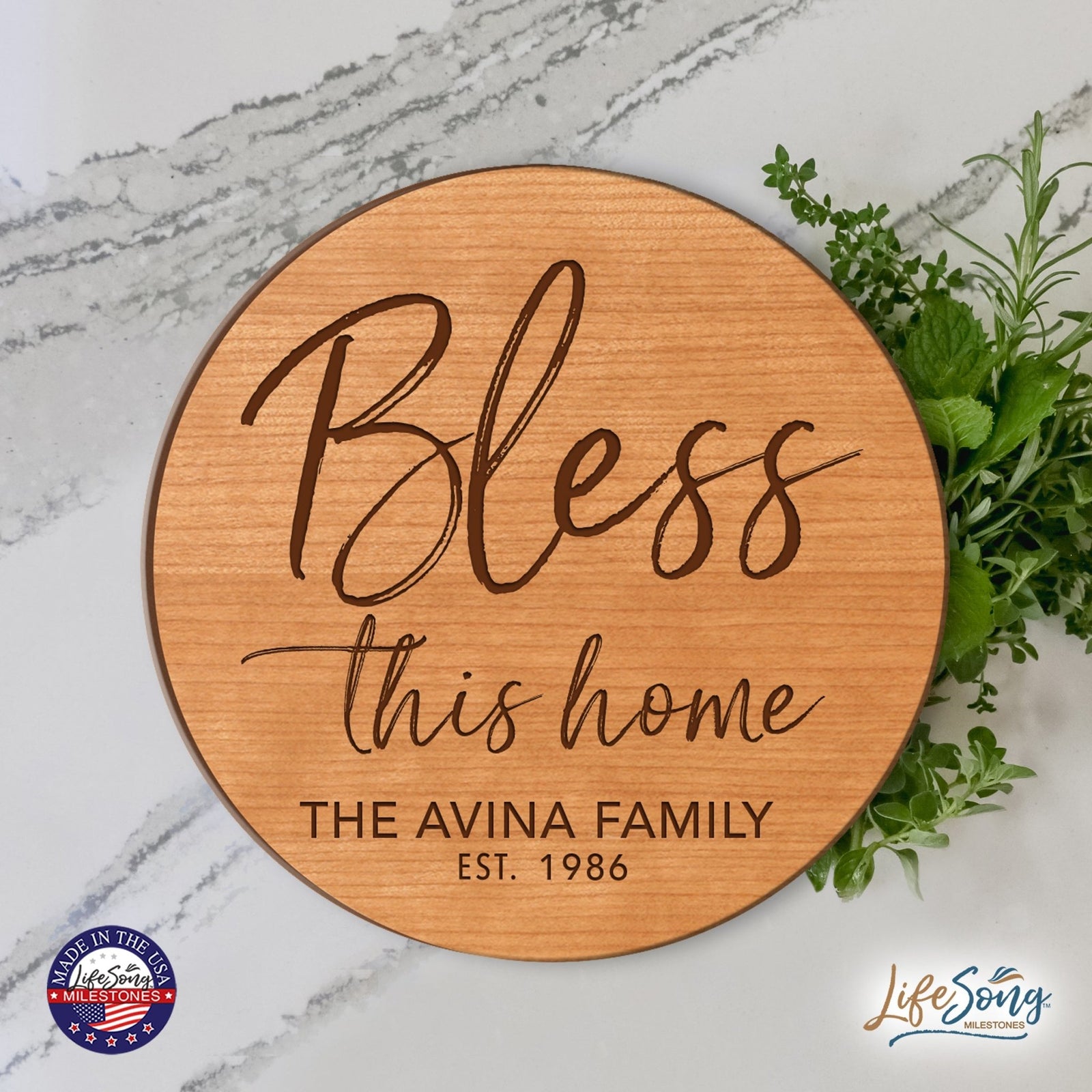 Personalized Family Established Lazy Susan Home Décor - LifeSong Milestones