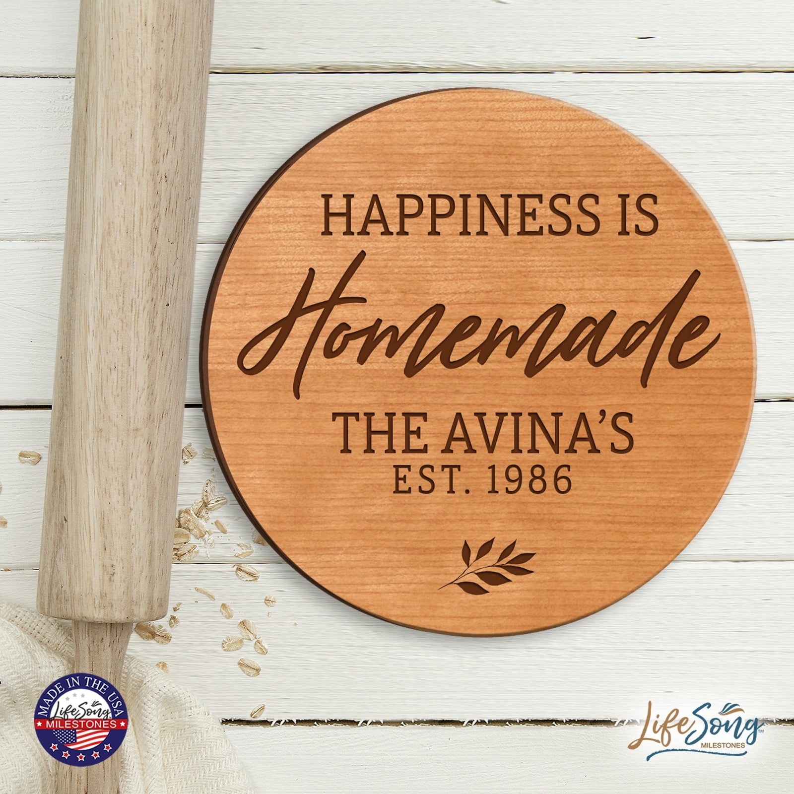 Personalized Family Established Lazy Susan Home Décor - LifeSong Milestones