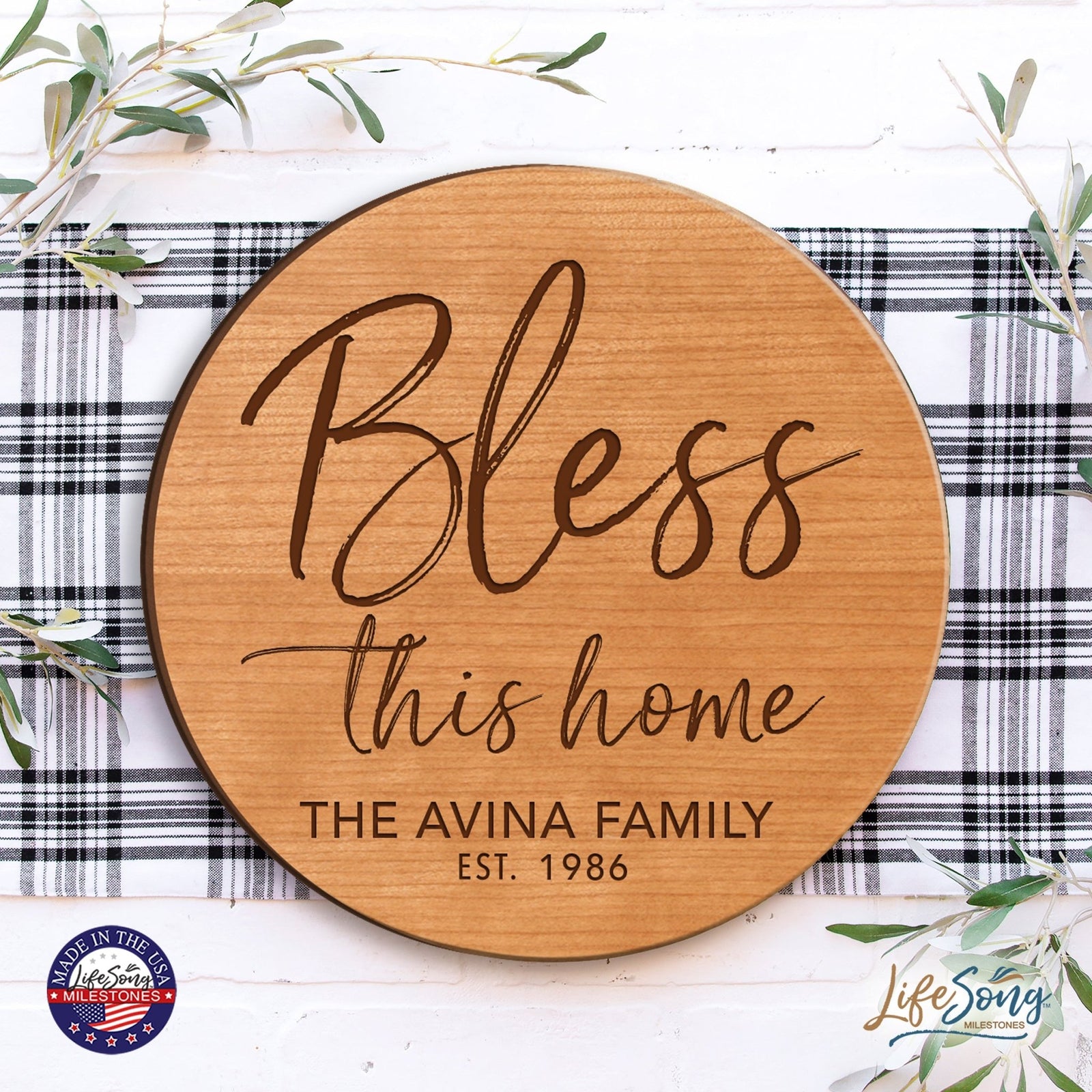 Personalized Family Established Lazy Susan Home Décor - LifeSong Milestones