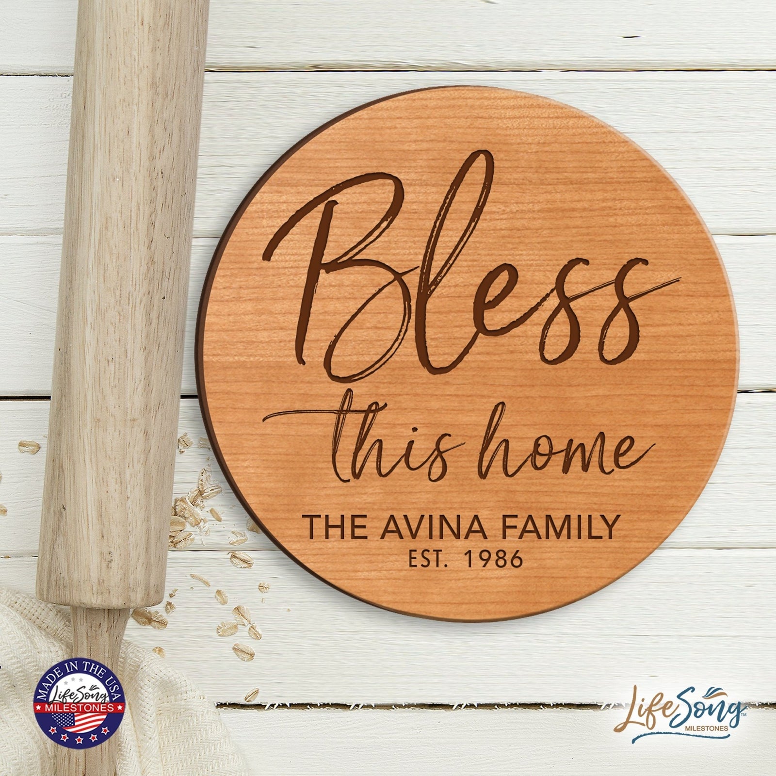 Personalized Family Established Lazy Susan Home Décor - LifeSong Milestones